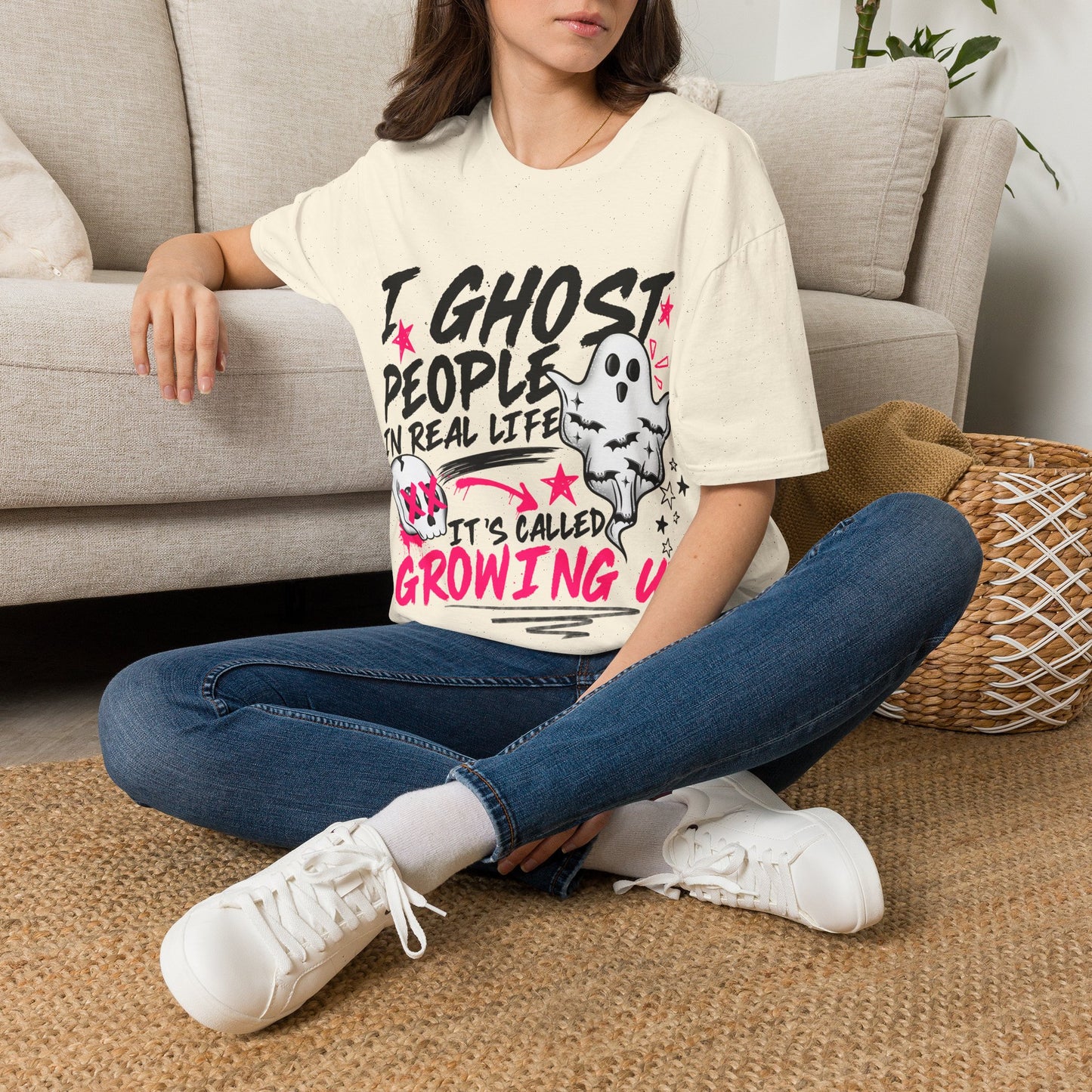T-Shirt — "I Ghost People in Real Life" Funny Ghosting Humor Tee