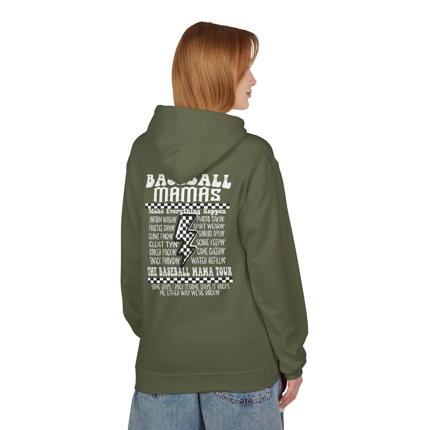 Baseball Mamas Hoodie — Vintage Tour Tee Style Hooded Sweatshirt