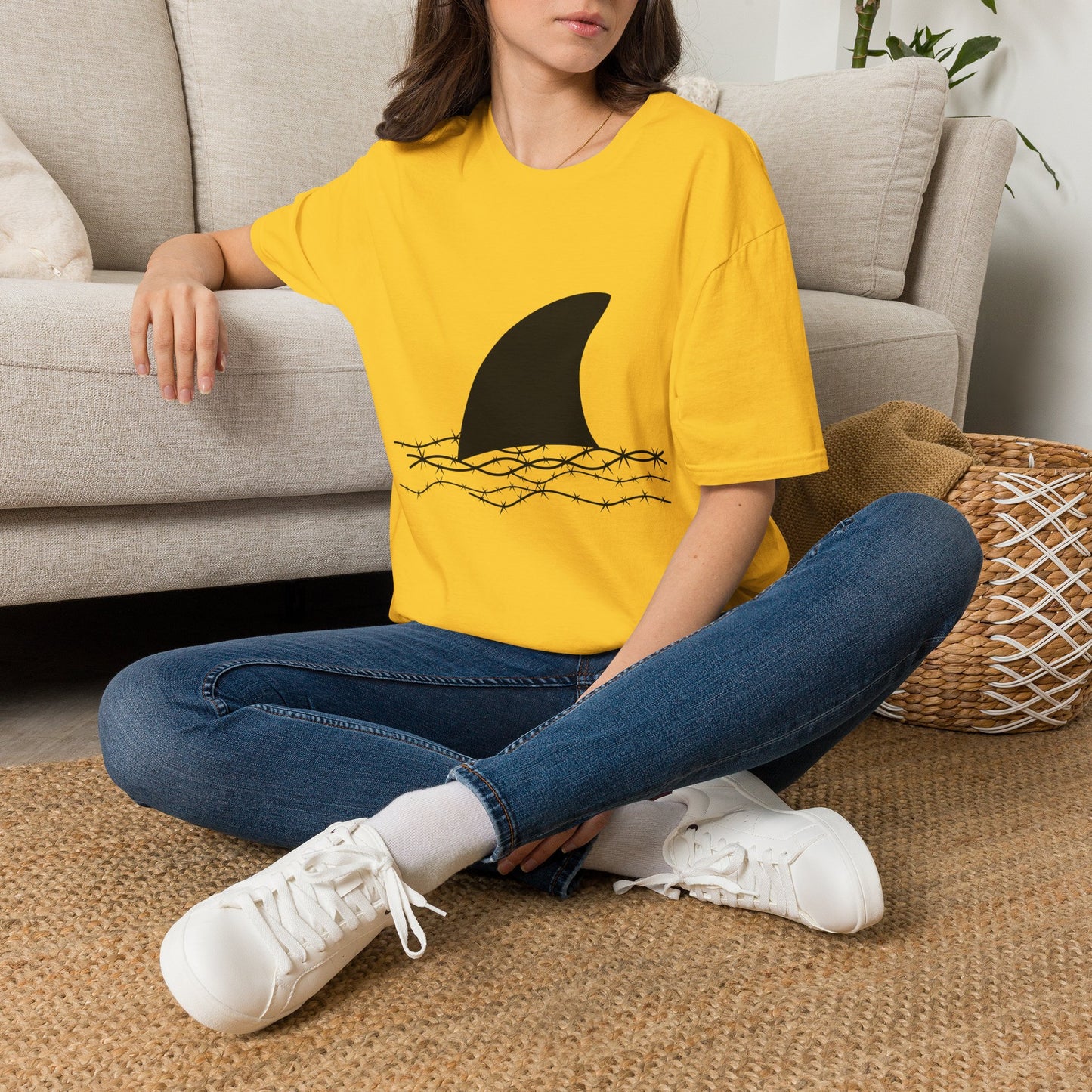 Shark Fin Graphic T-Shirt
