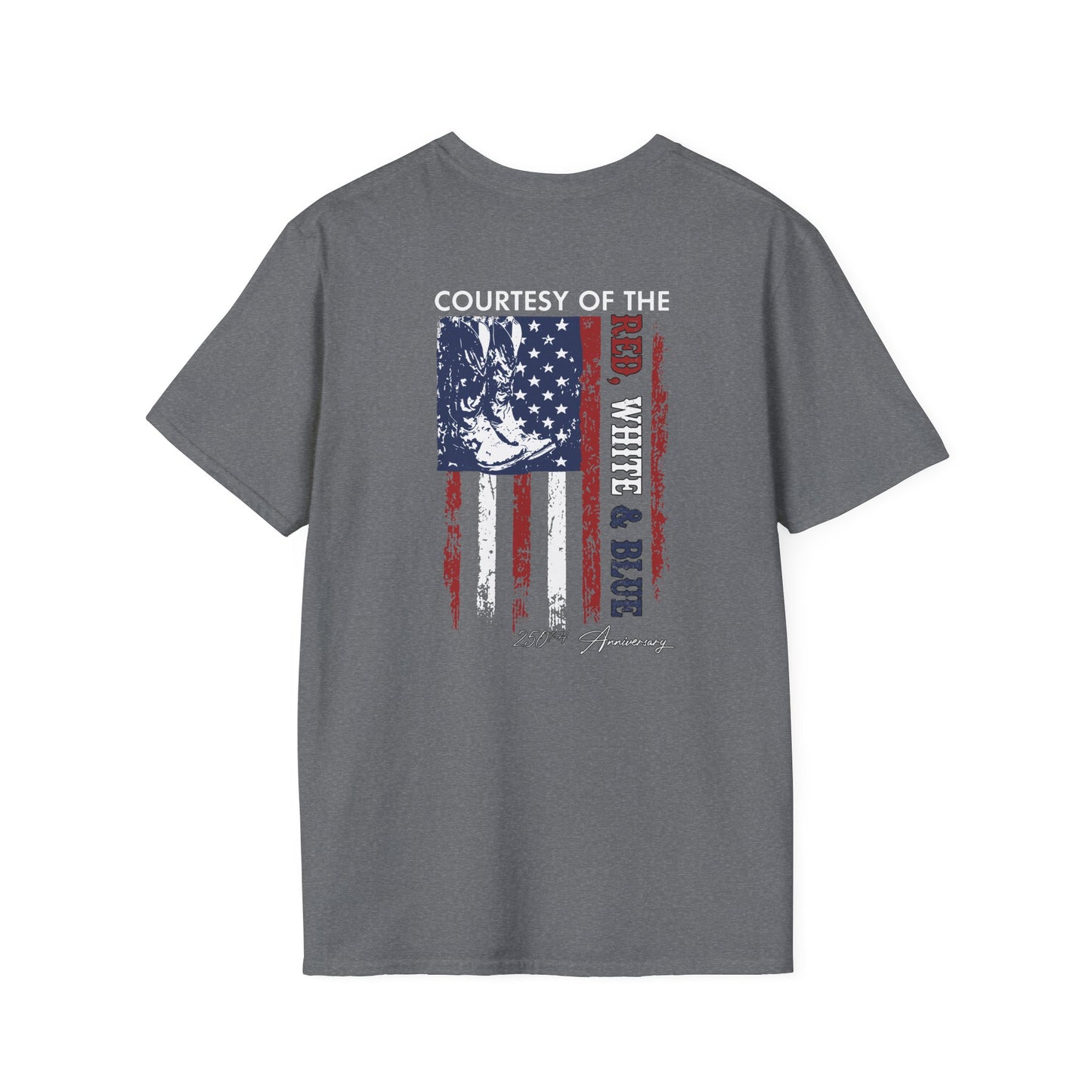 Courtesy of the Red White & Blue T-Shirt — Patriotic 4th of July American Flag Tee