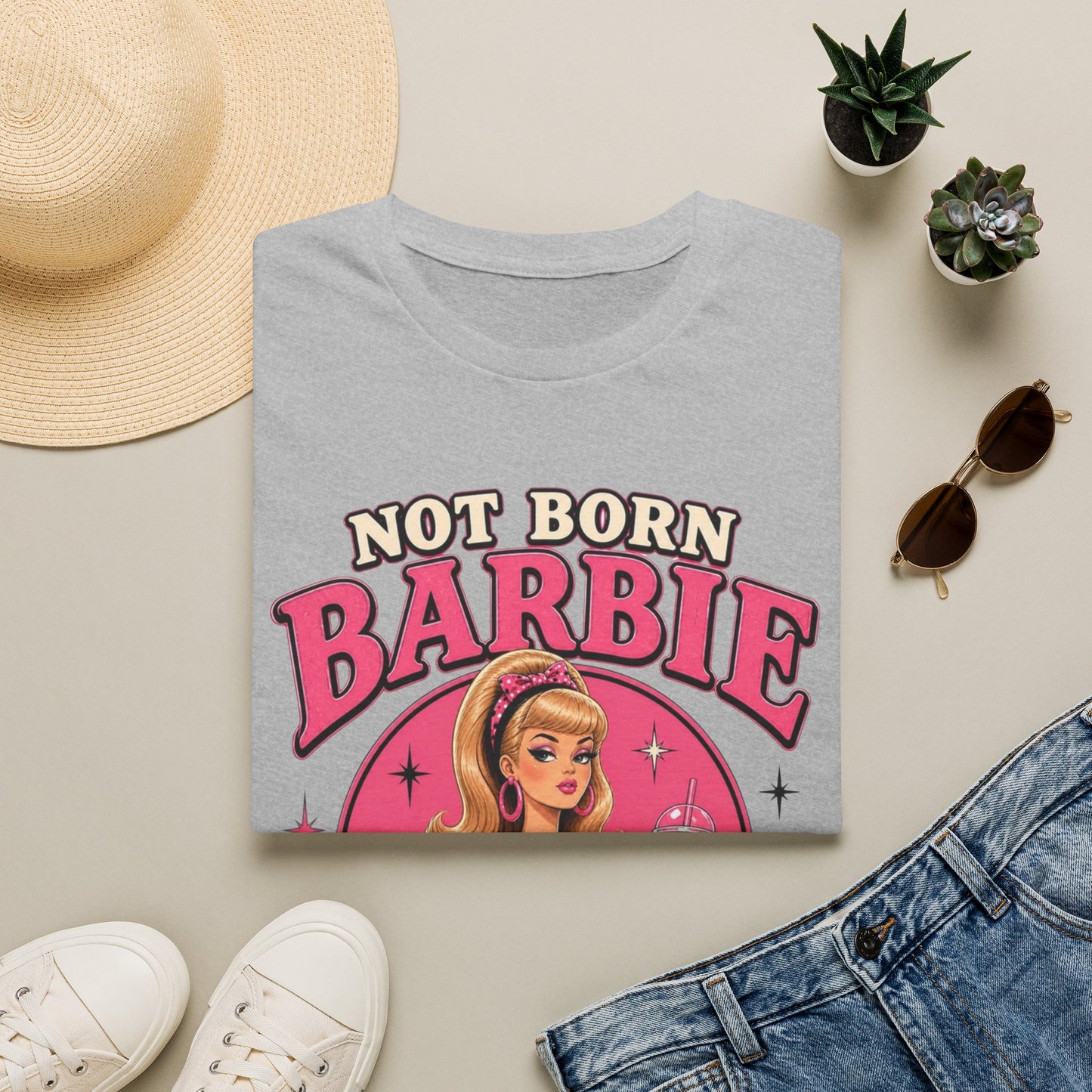 Not Born Barbie "Just Trying to Deal" Graphic Tee