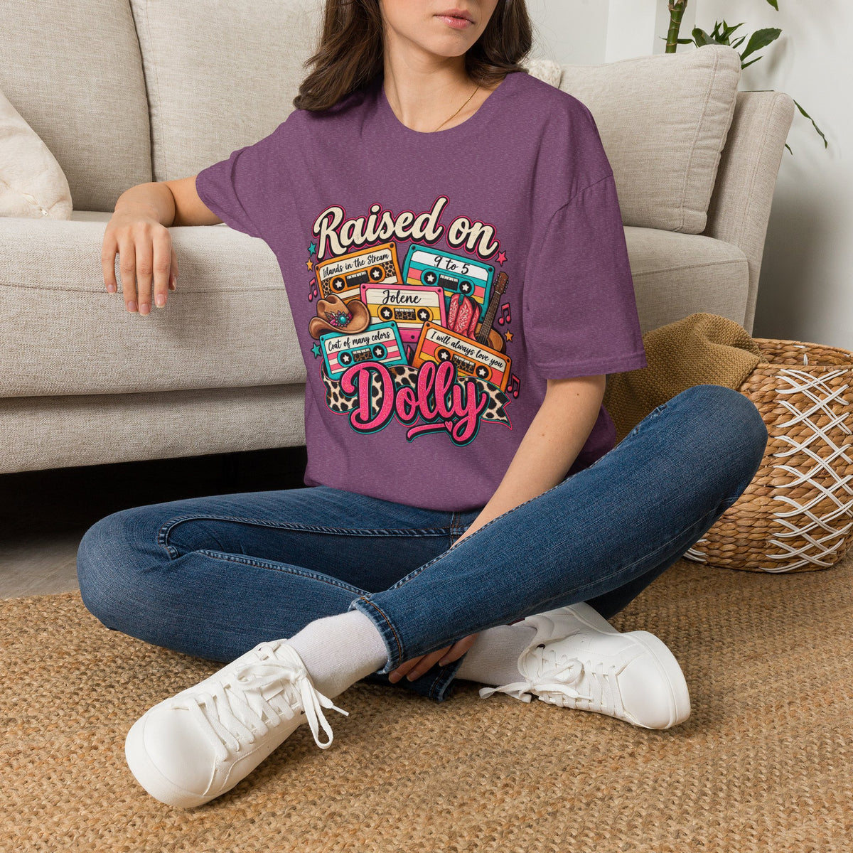 Raised on Dolly Vintage Cassette Country Music T-Shirt