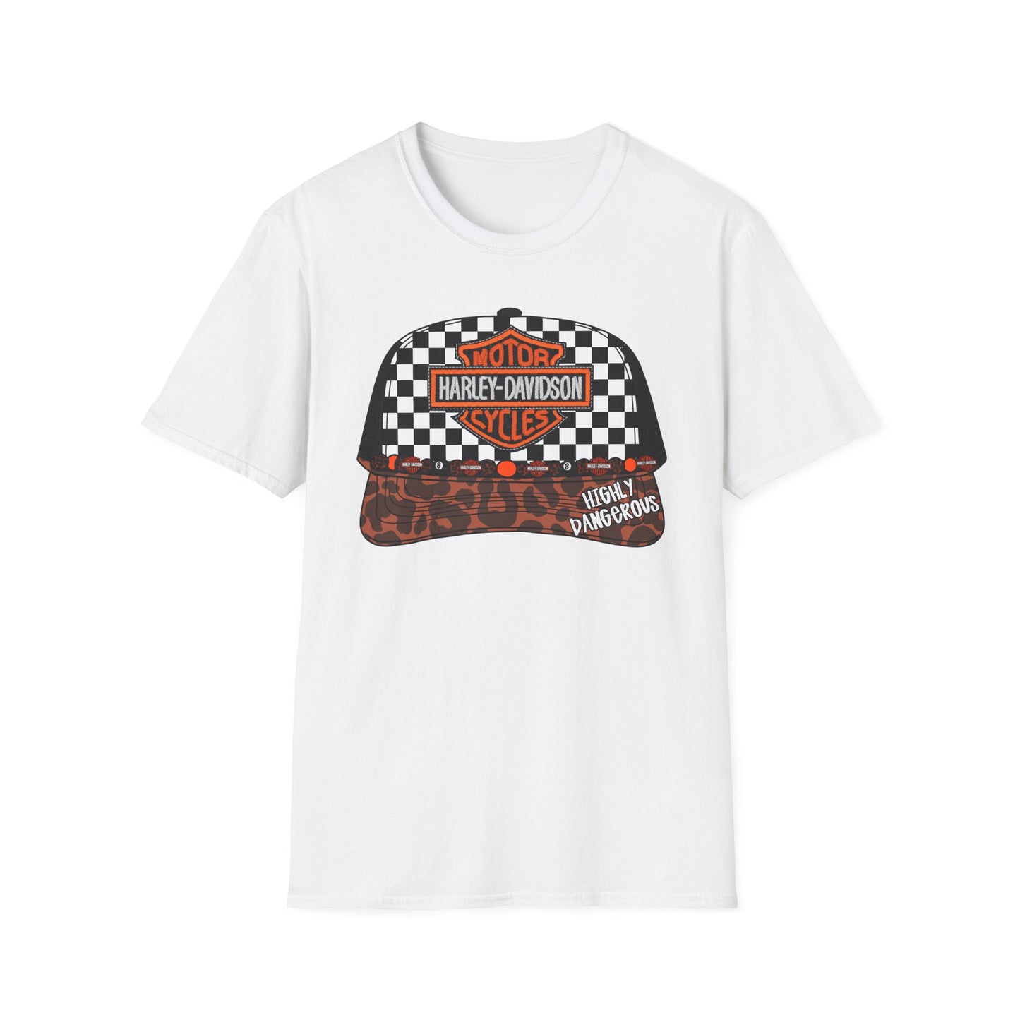 Harley-Davidson Checkered Cap Graphic T-Shirt