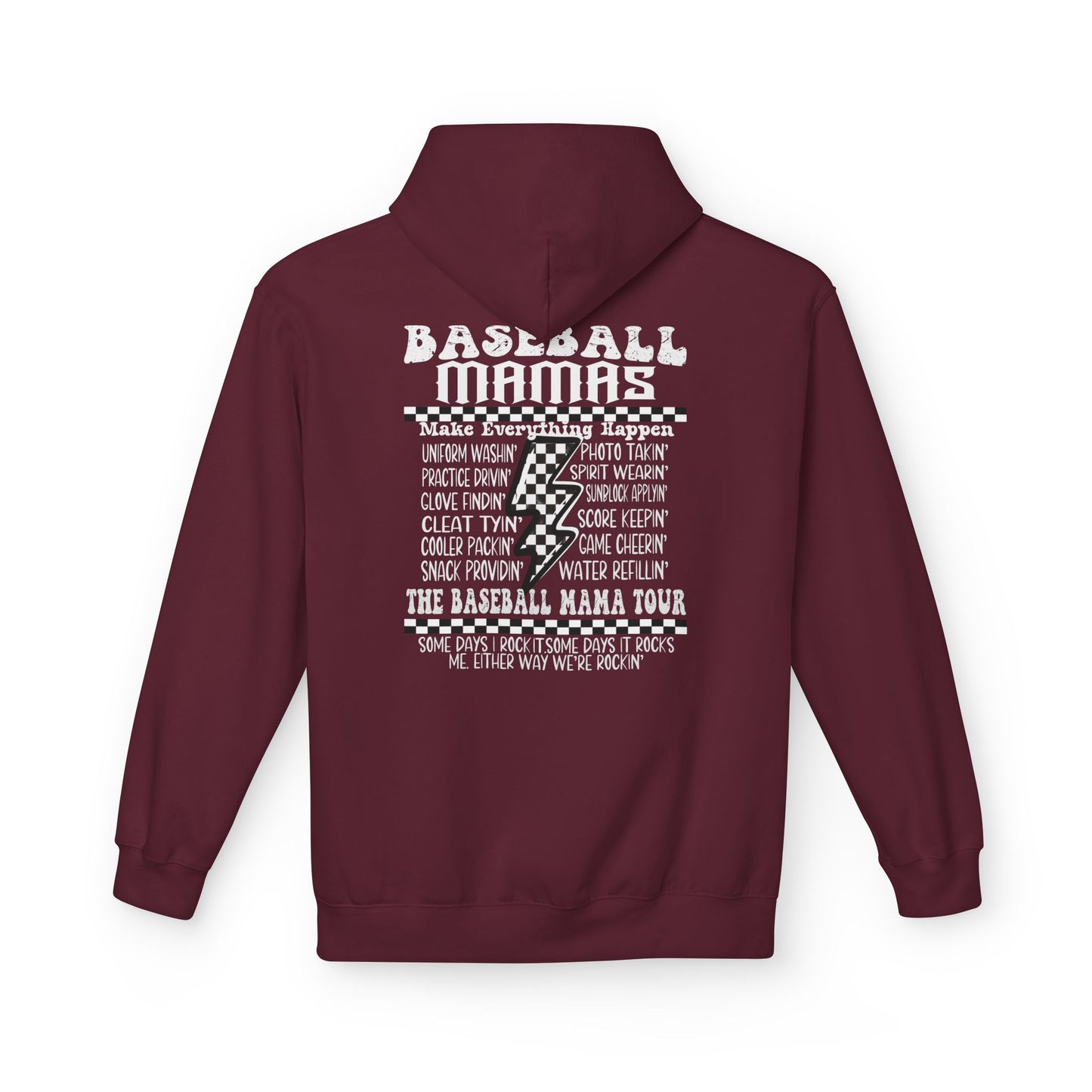 Baseball Mamas Hoodie — Vintage Tour Tee Style Hooded Sweatshirt