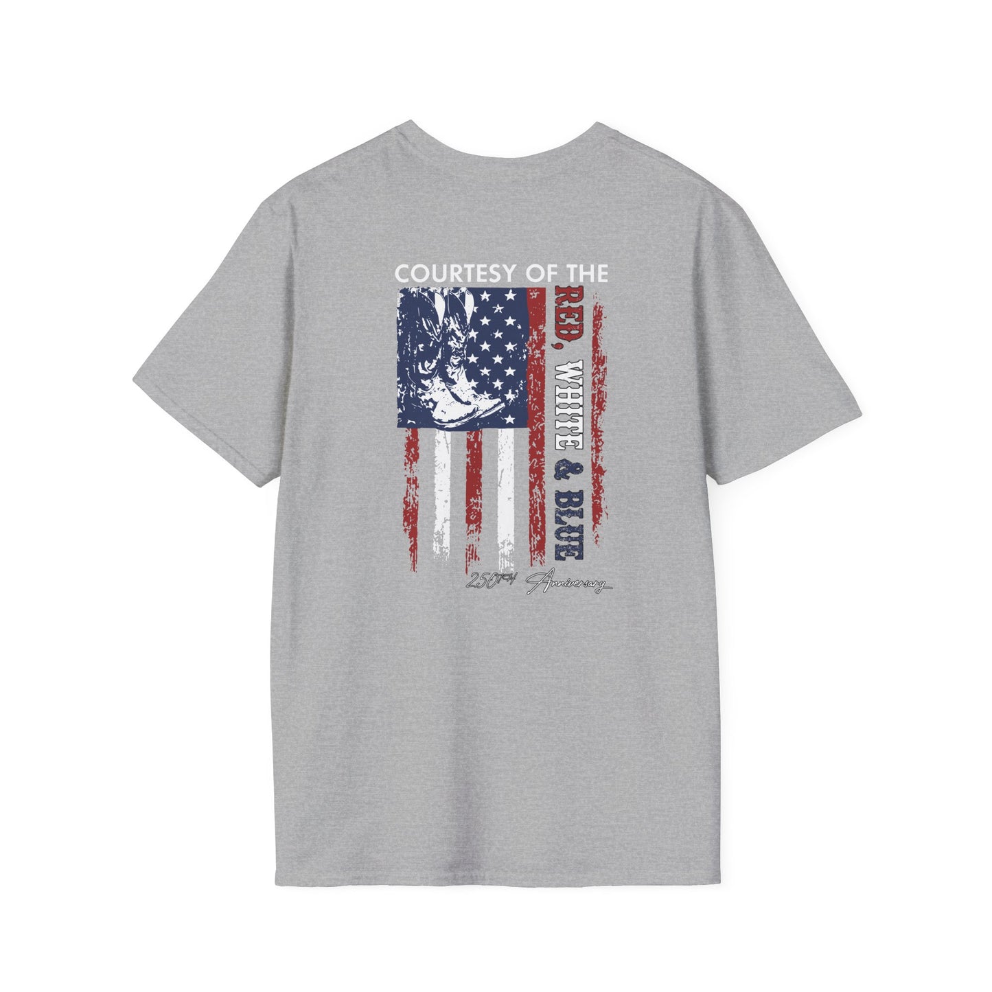 Courtesy of the Red White & Blue T-Shirt — Patriotic 4th of July American Flag Tee