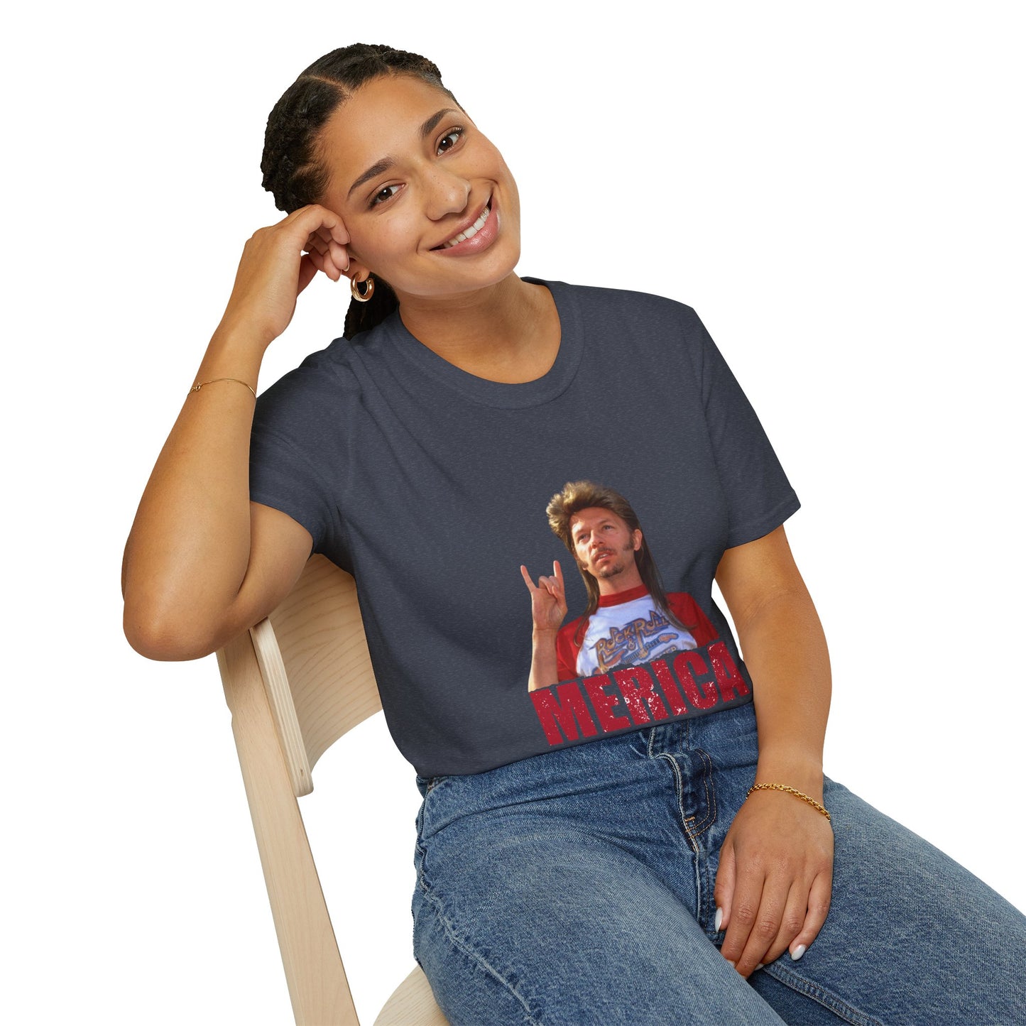 Merica Funny Mullet T-Shirt — Retro Patriotic Graphic Tee