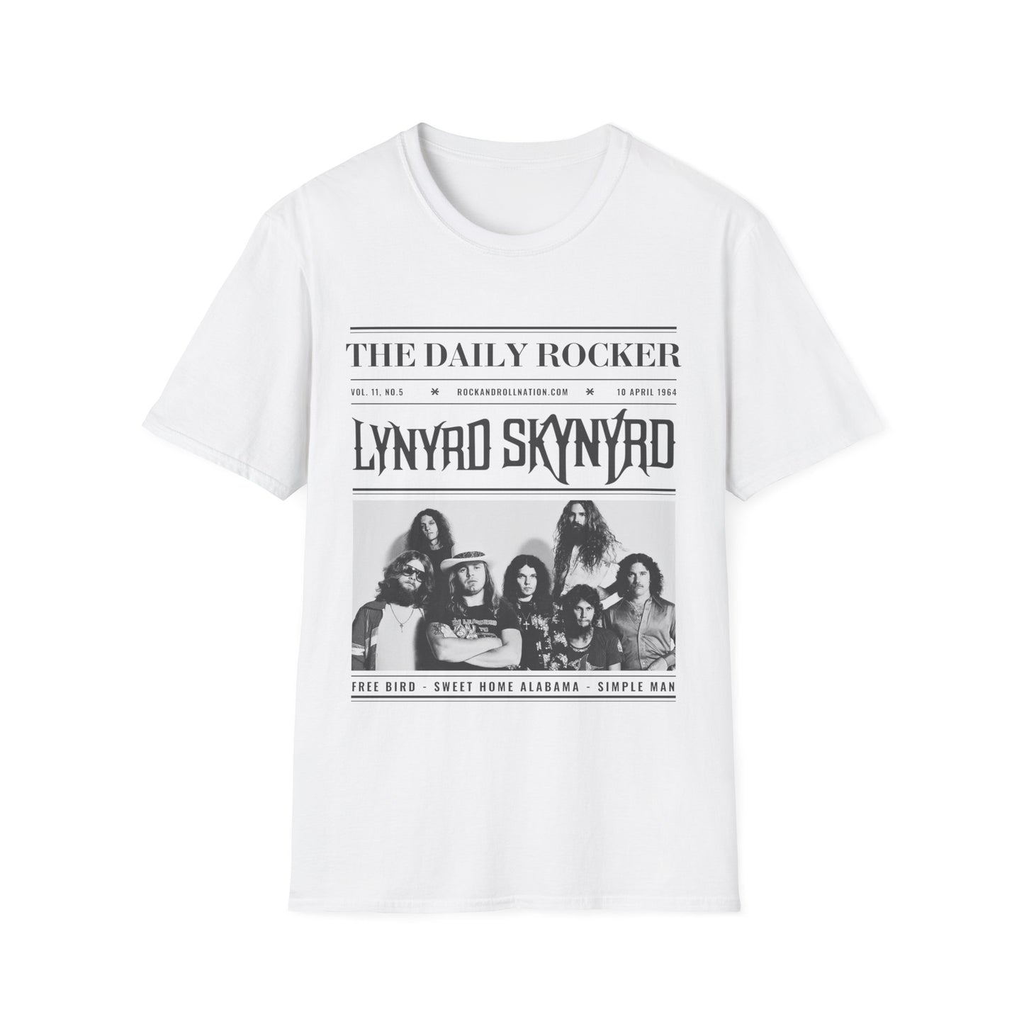 Lynyrd Skynyrd Vintage Band T-Shirt — 'The Daily Rocker' Newspaper Poster