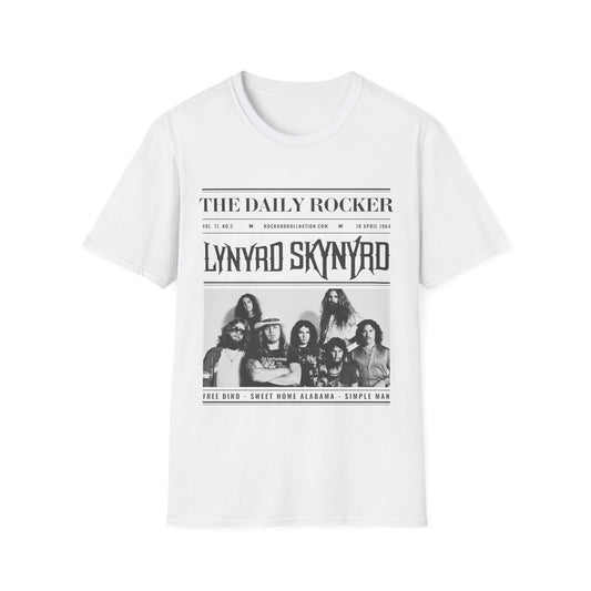 Lynyrd Skynyrd Vintage Band T-Shirt — 'The Daily Rocker' Newspaper Poster
