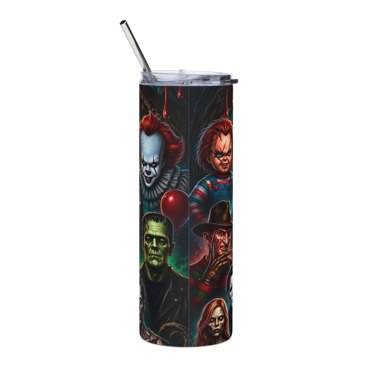 20oz Stainless Steel Tumbler "Just a Girl Who Loves Horror"