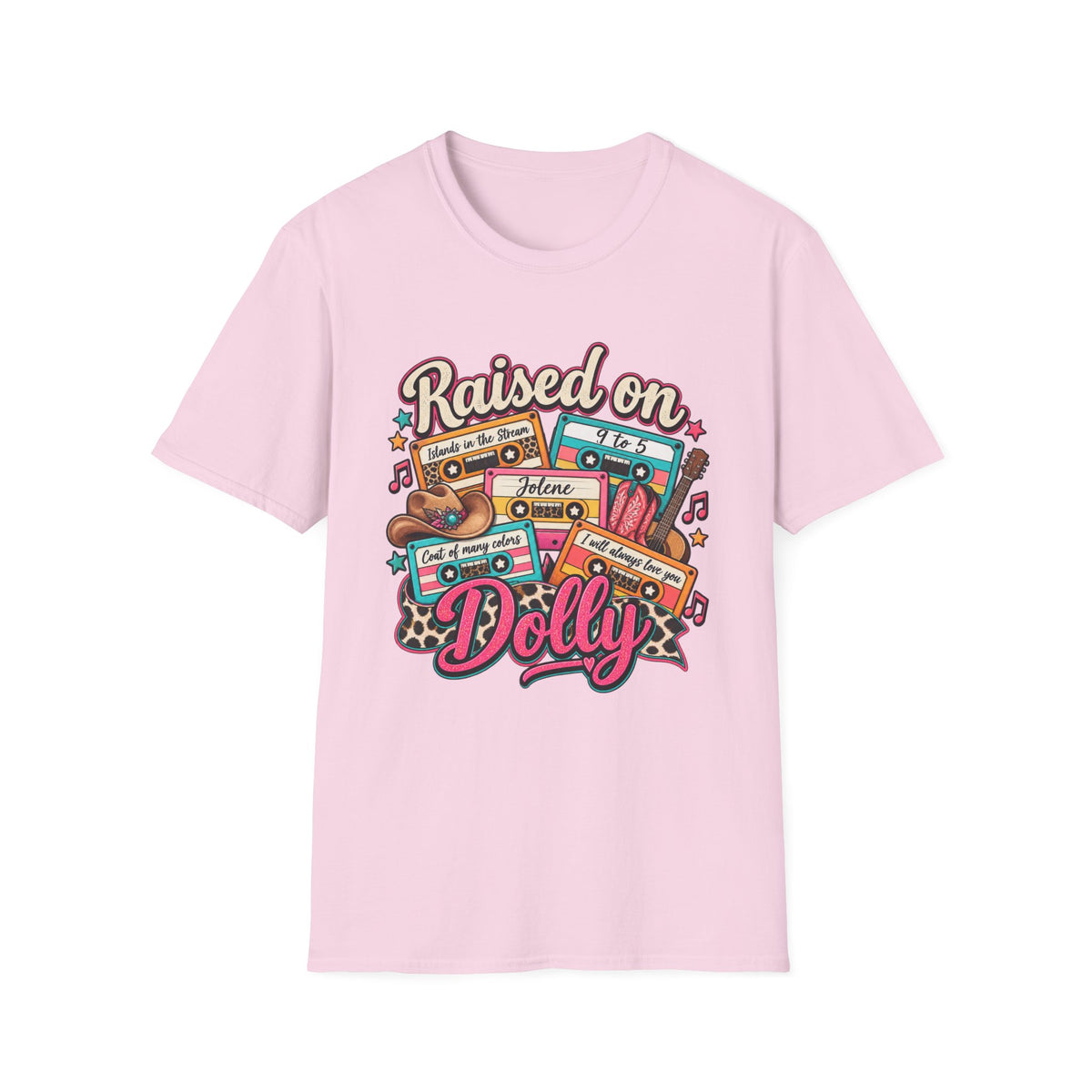 Raised on Dolly Vintage Cassette Country Music T-Shirt
