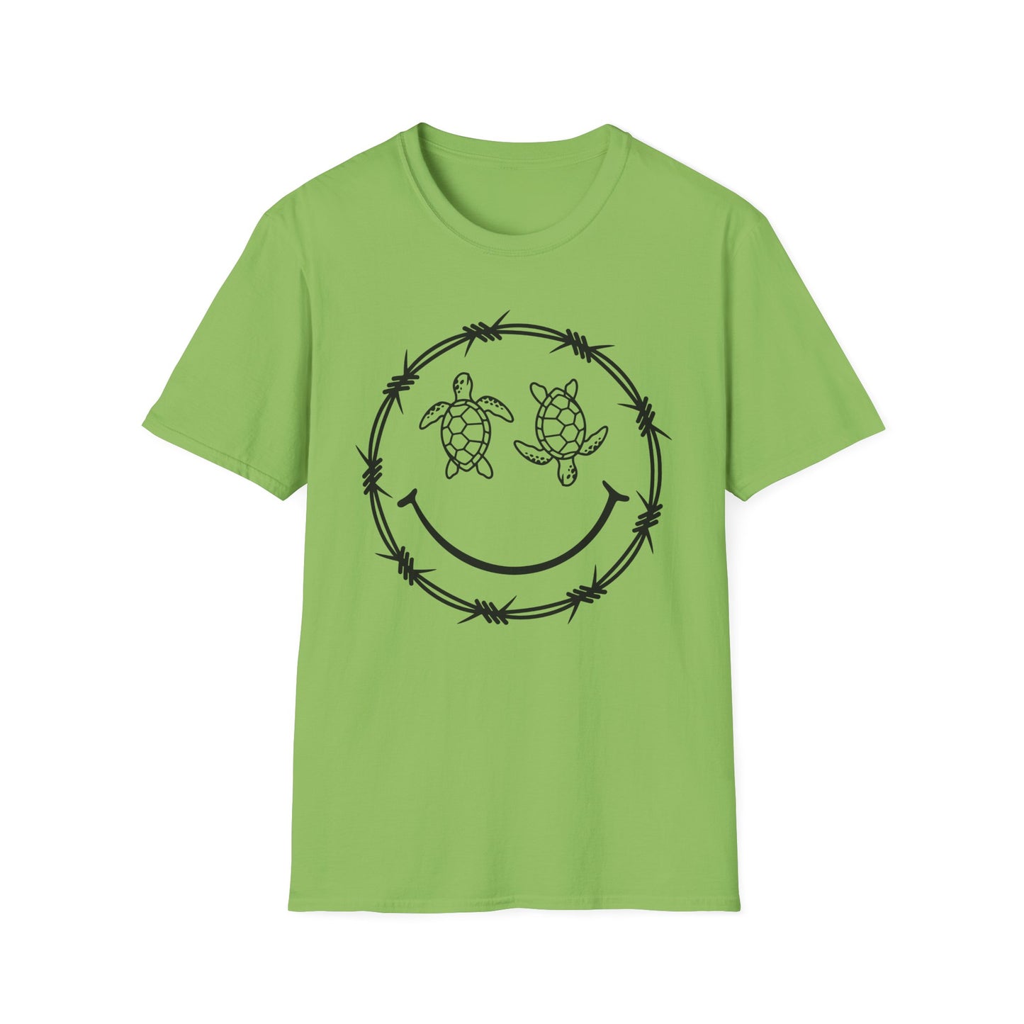 Sea Turtle Smile Graphic Tee (Barbed Wire Circle)
