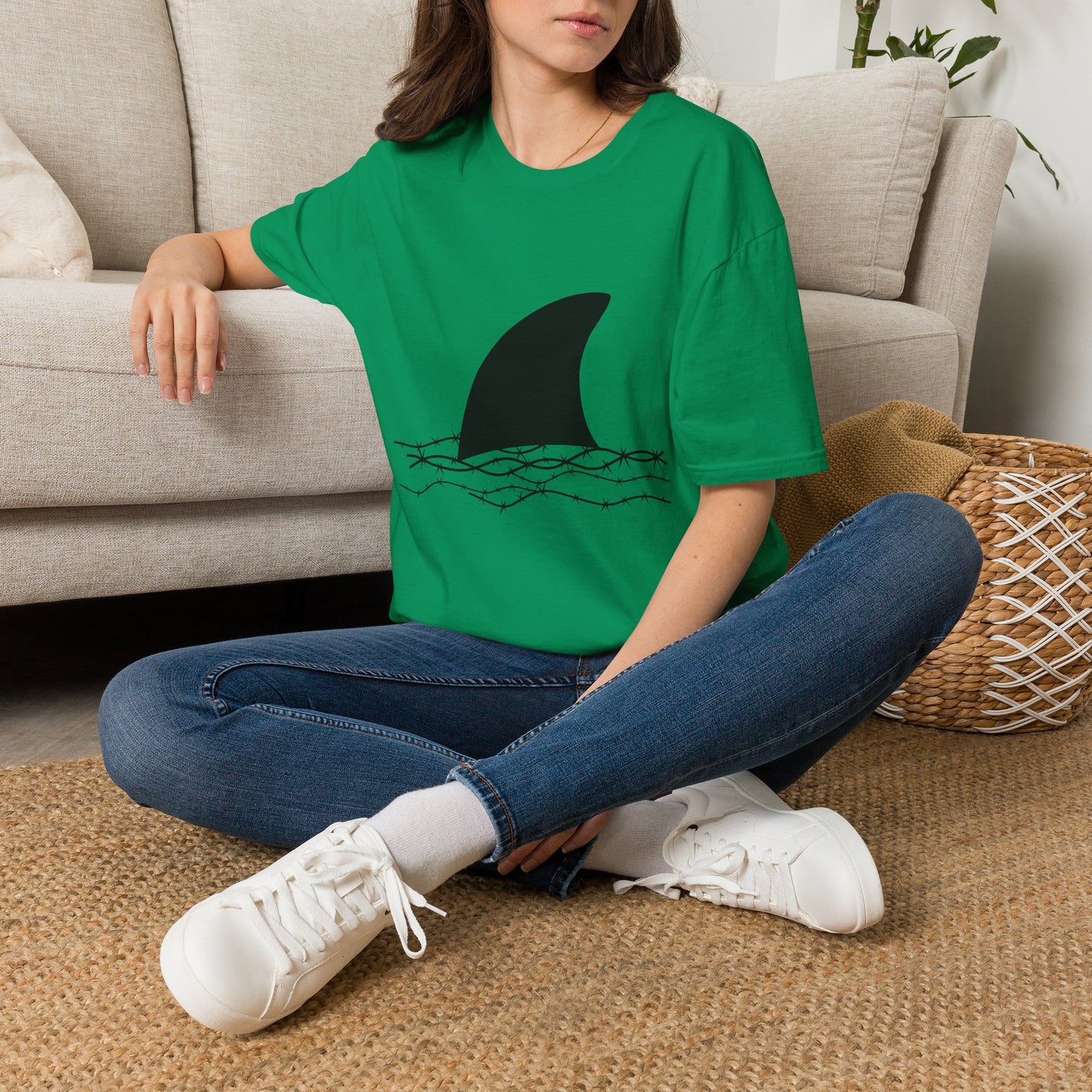Shark Fin Graphic T-Shirt