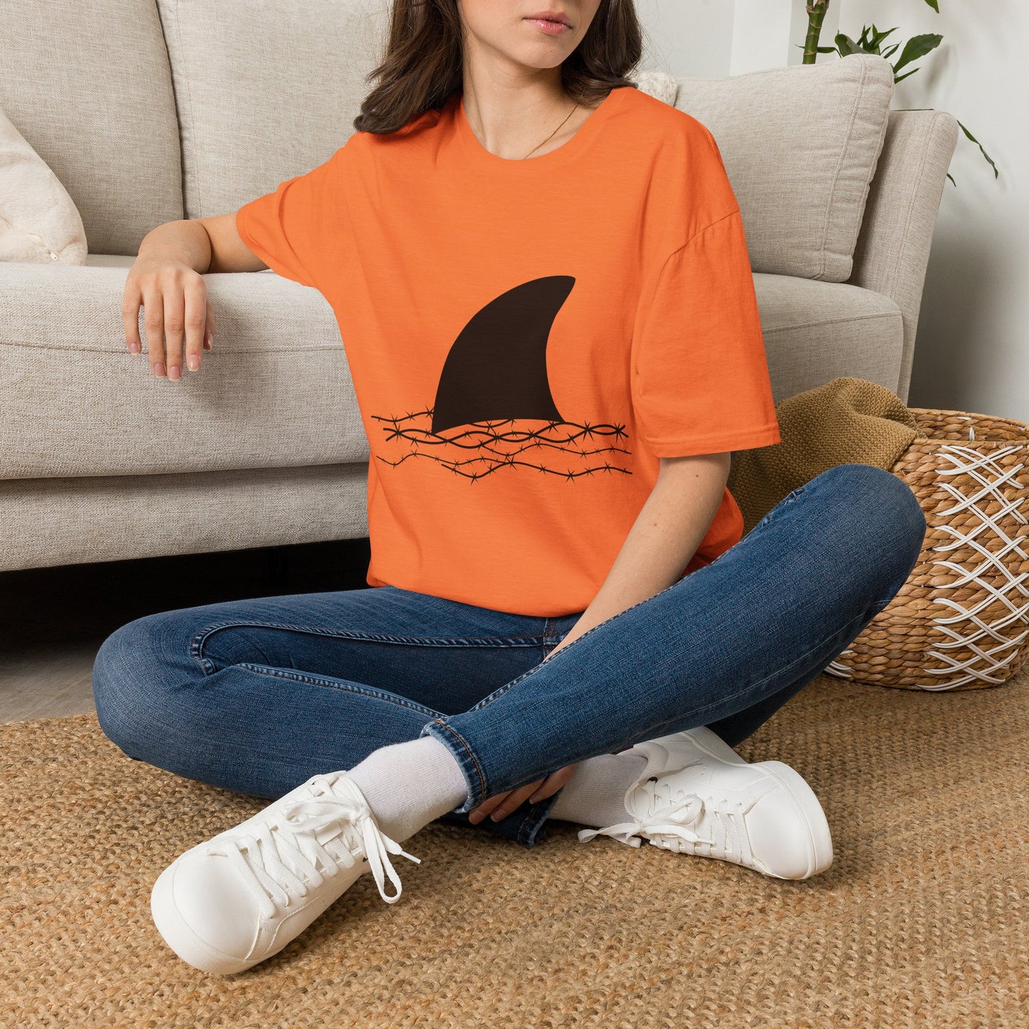 Shark Fin Graphic T-Shirt