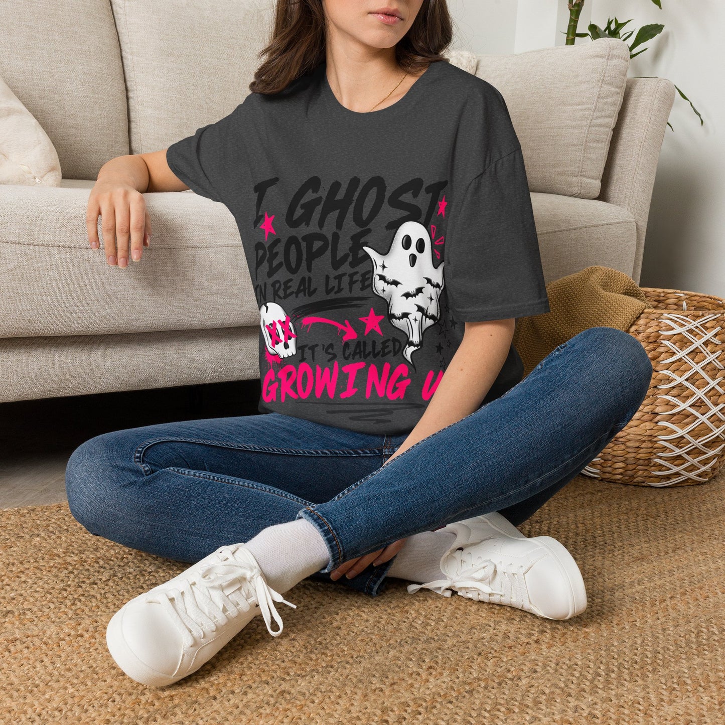 T-Shirt — "I Ghost People in Real Life" Funny Ghosting Humor Tee