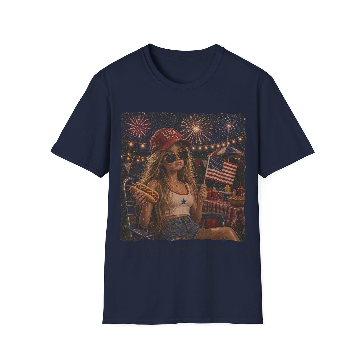 I'm only here for the Wieners Graphic T-Shirt- black