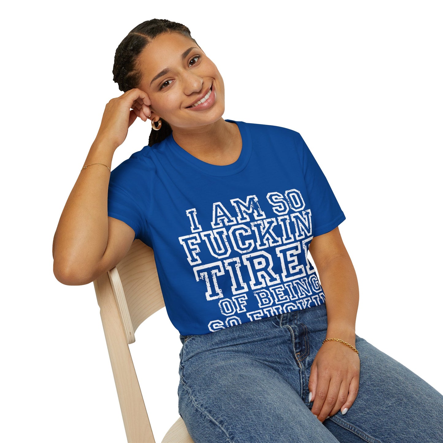 I Am So Fuckin' Tired Graphic T-Shirt — Bold Statement Tee for Sarcastic, Tired Vibes