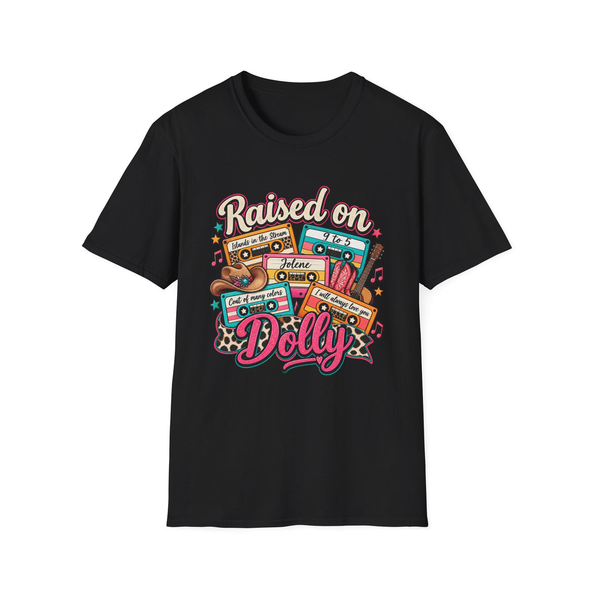 Raised on Dolly Vintage Cassette Country Music T-Shirt