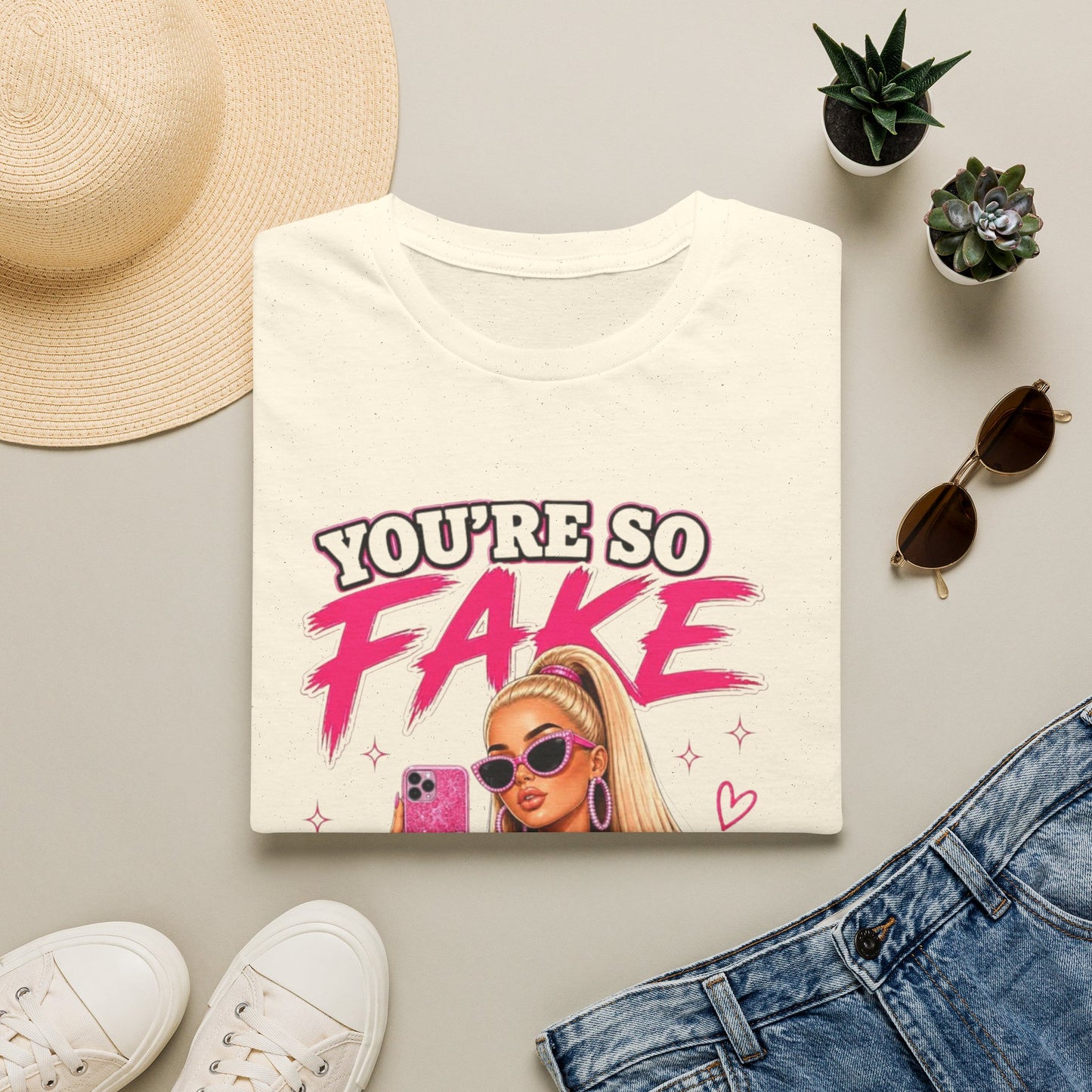"You're So Fake" Barbie Selfie Graphic Tee