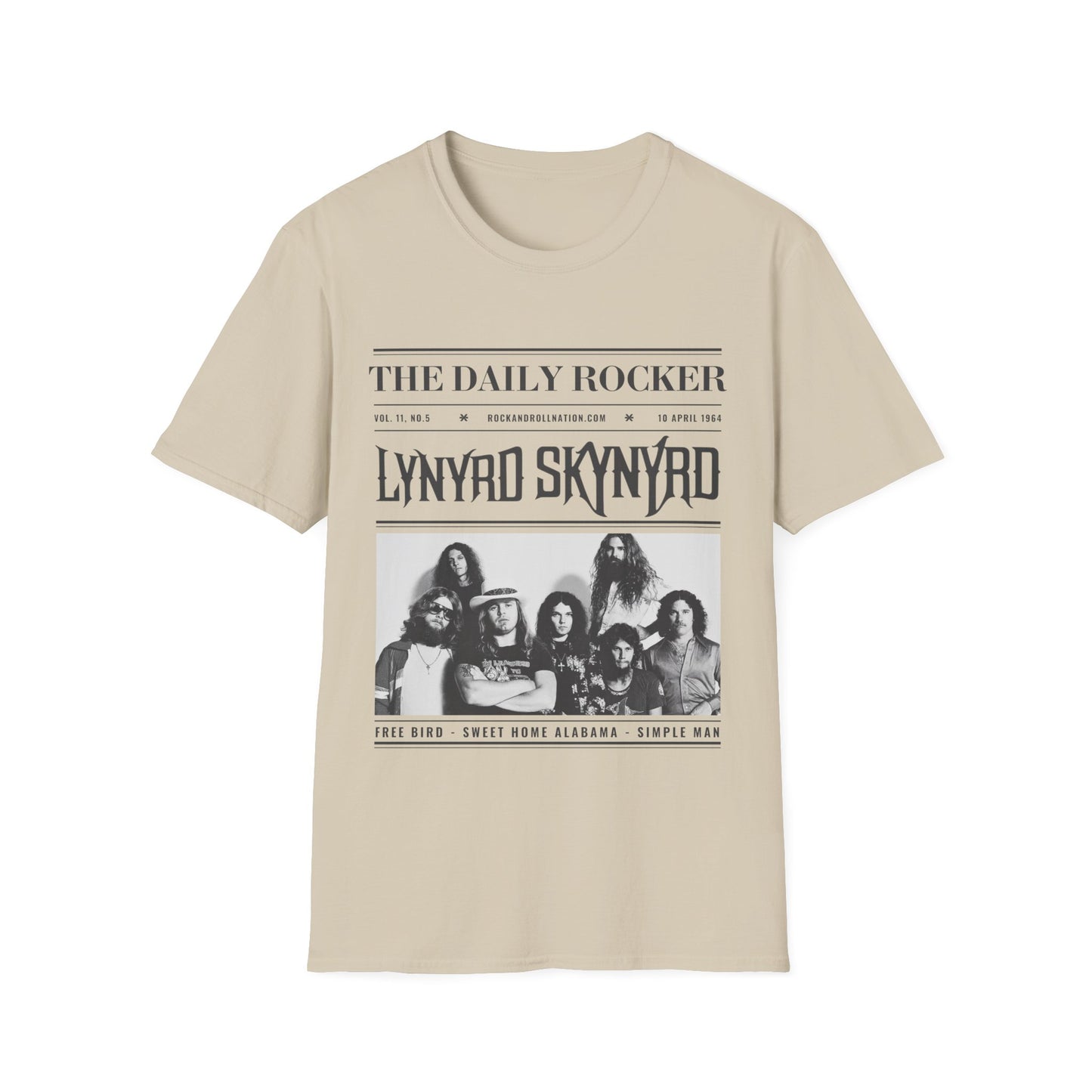 Lynyrd Skynyrd Vintage Band T-Shirt — 'The Daily Rocker' Newspaper Poster