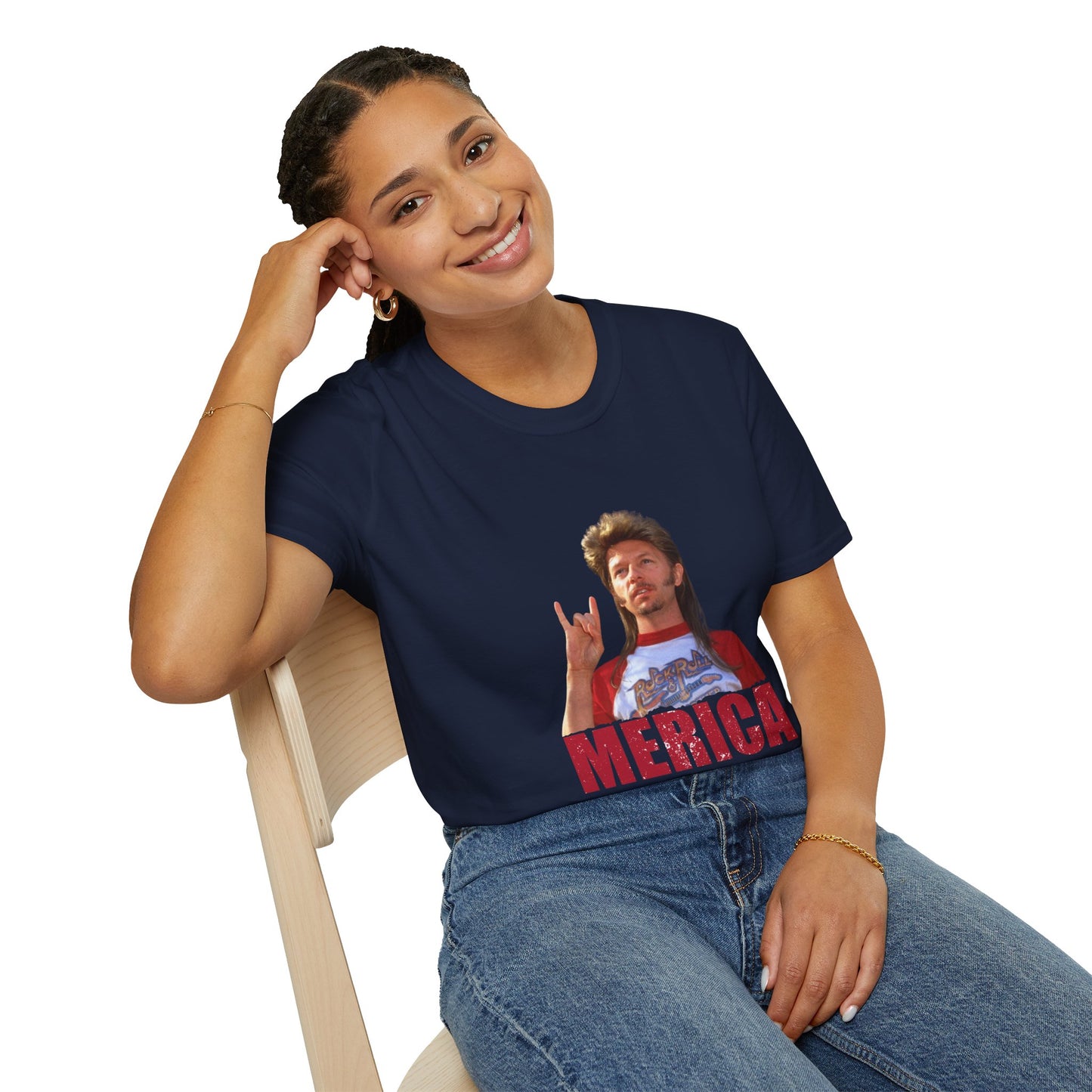 Merica Funny Mullet T-Shirt — Retro Patriotic Graphic Tee