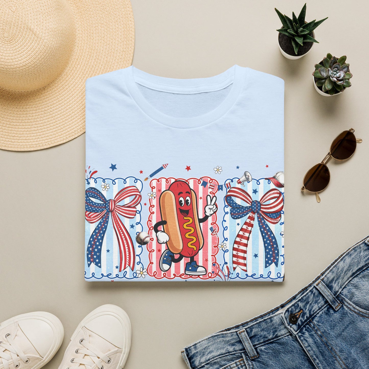 Patriotic 'I'm Just Here for the Wieners' T-Shirt