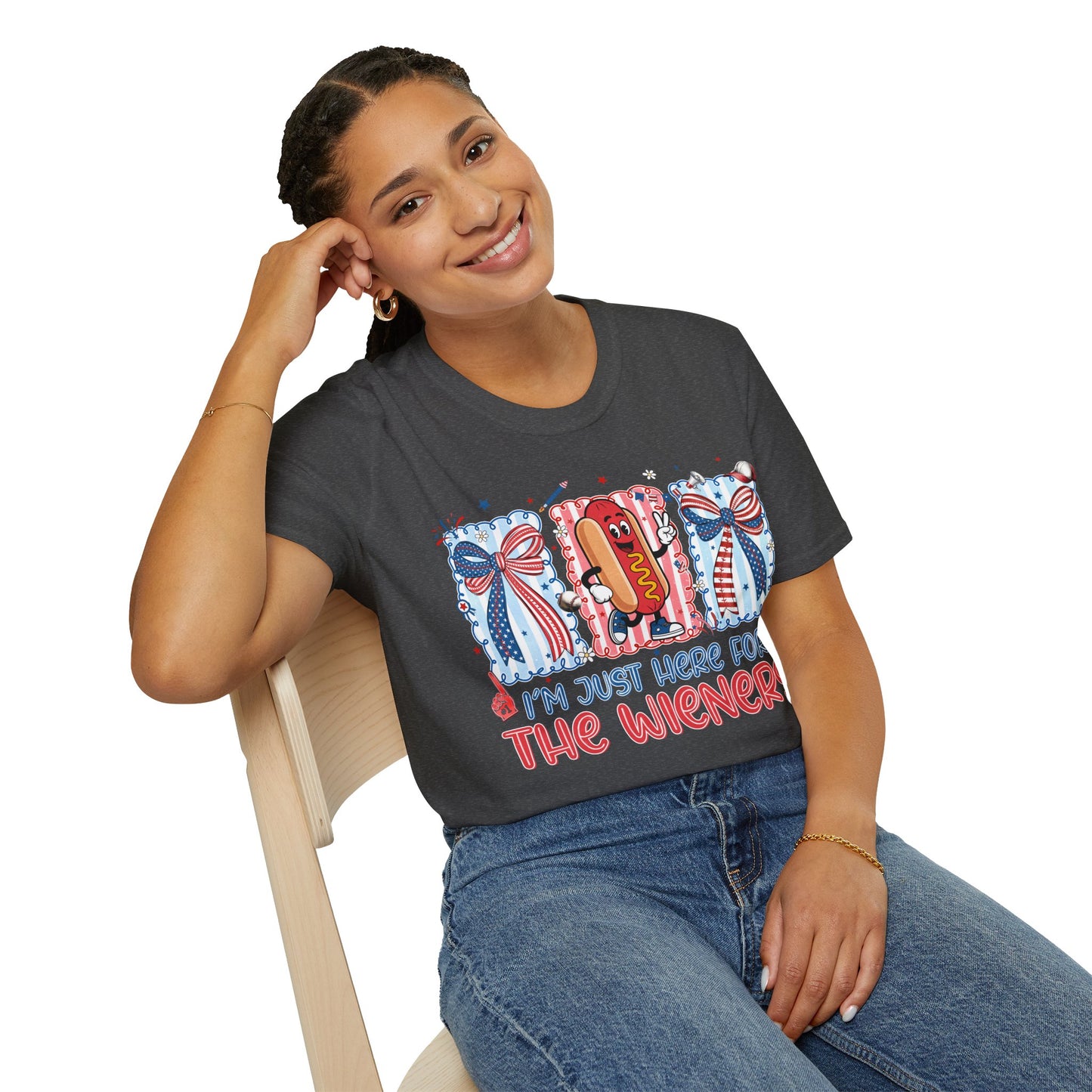 Patriotic 'I'm Just Here for the Wieners' T-Shirt