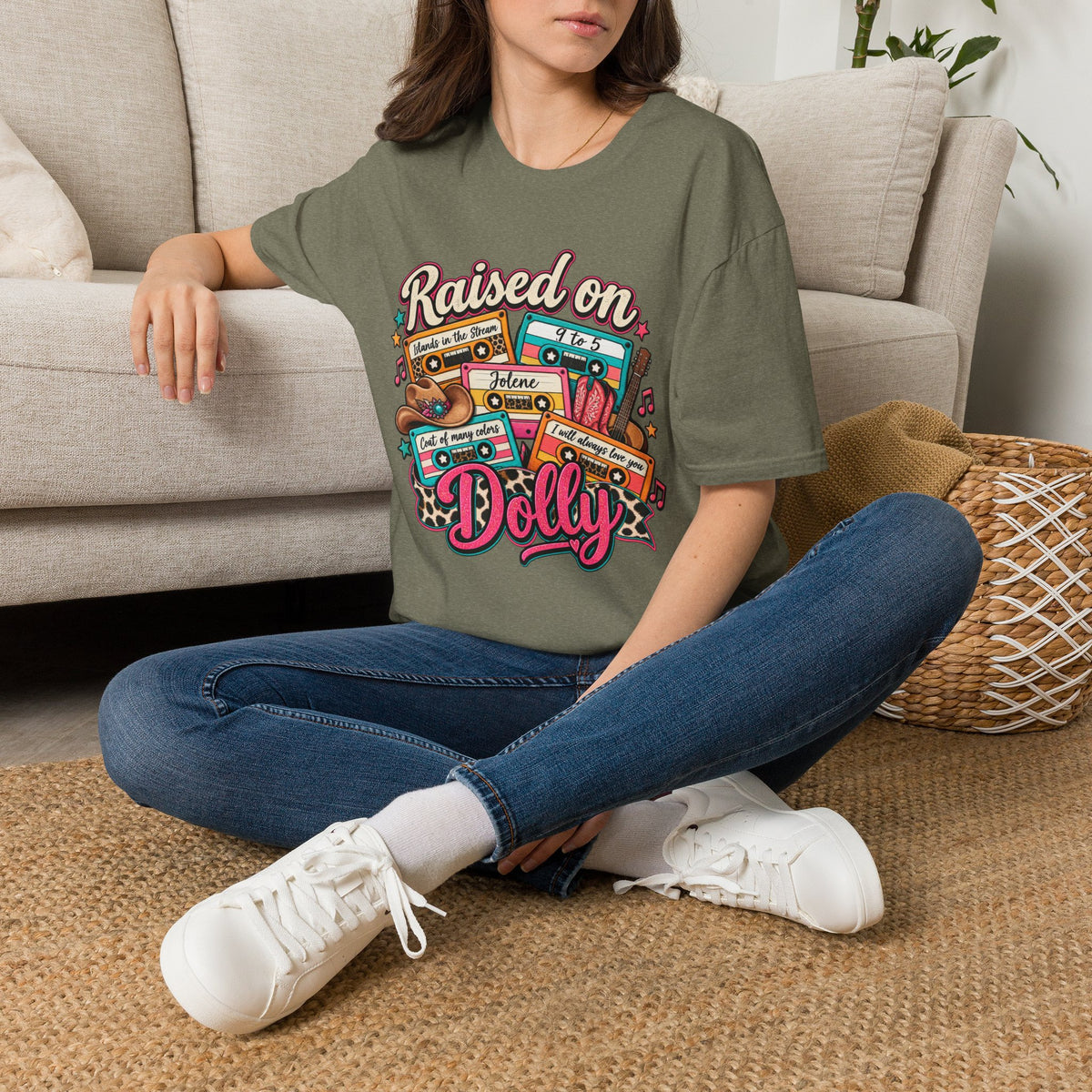 Raised on Dolly Vintage Cassette Country Music T-Shirt