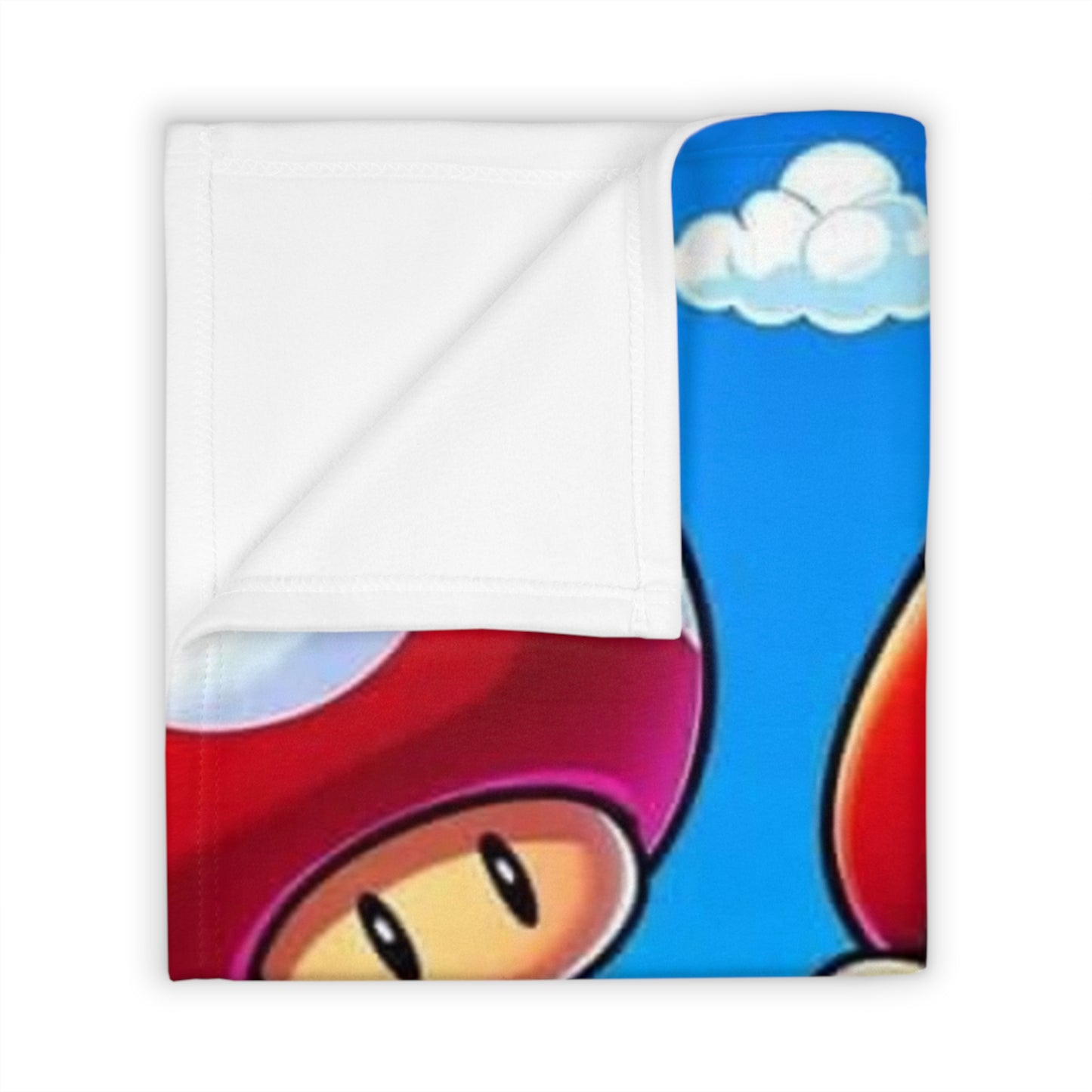 Superhero Video Game Character Throw Blanket — Red-Blue Plumber Design