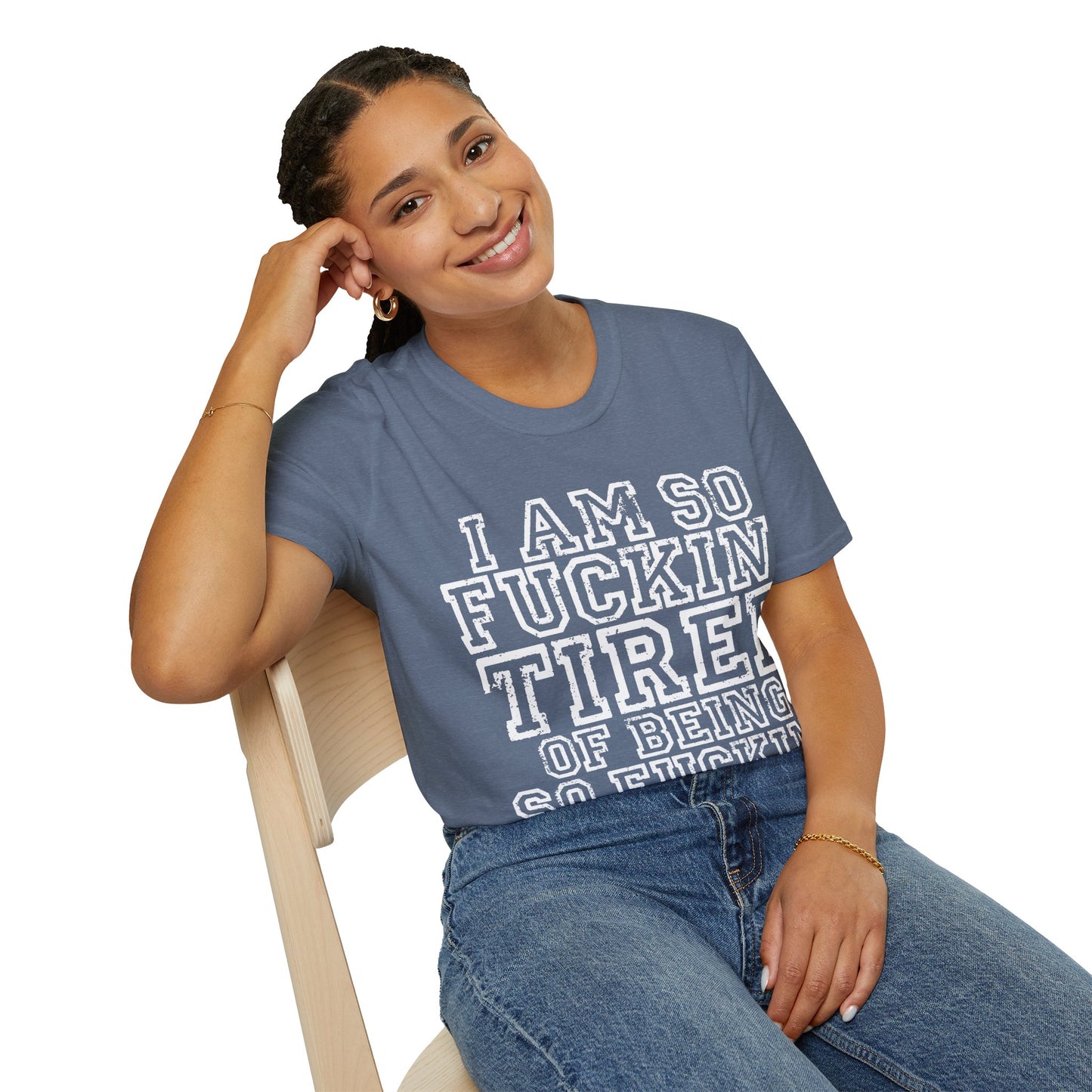 I Am So Fuckin' Tired Graphic T-Shirt — Bold Statement Tee for Sarcastic, Tired Vibes