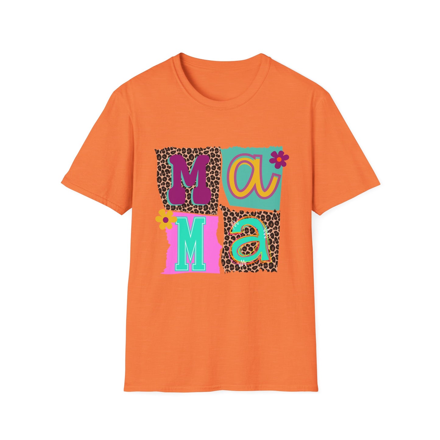 Mama Leopard Patchwork Graphic Tee