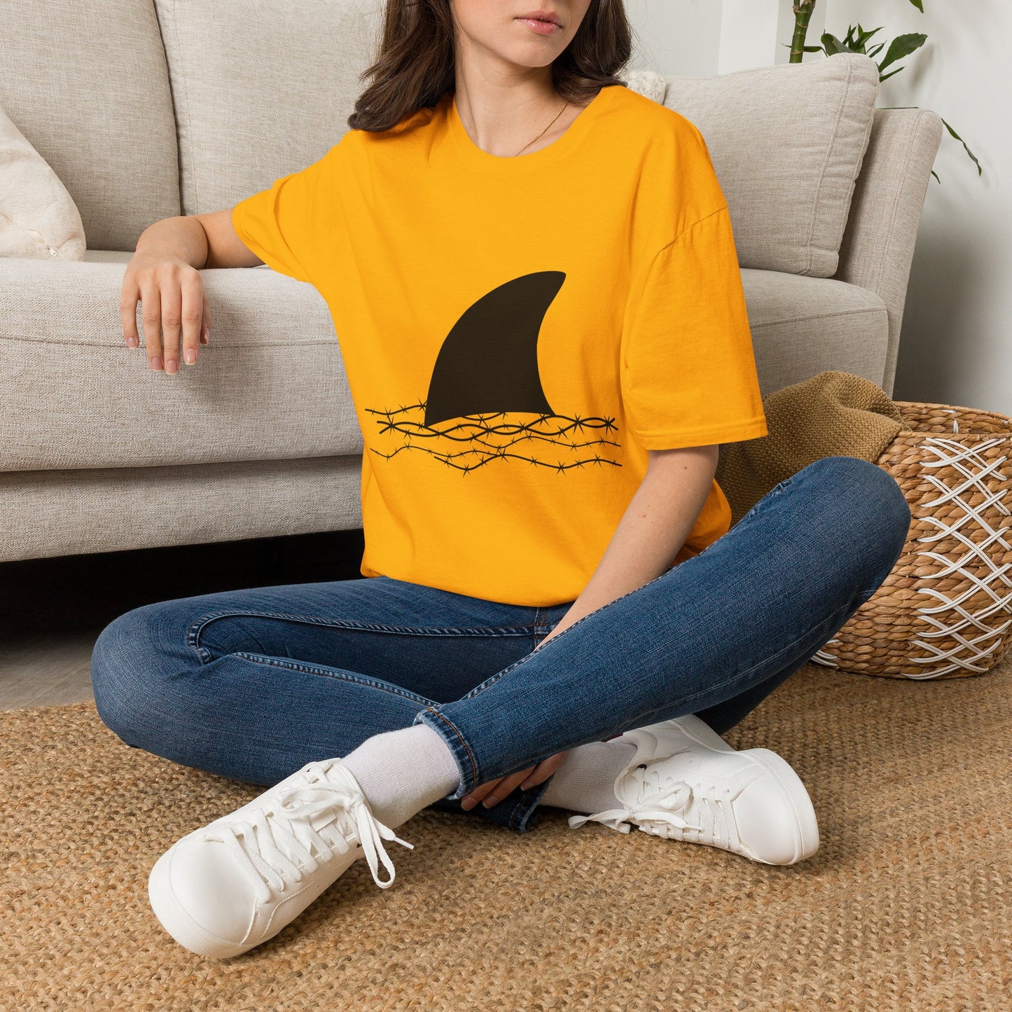 Shark Fin Graphic T-Shirt