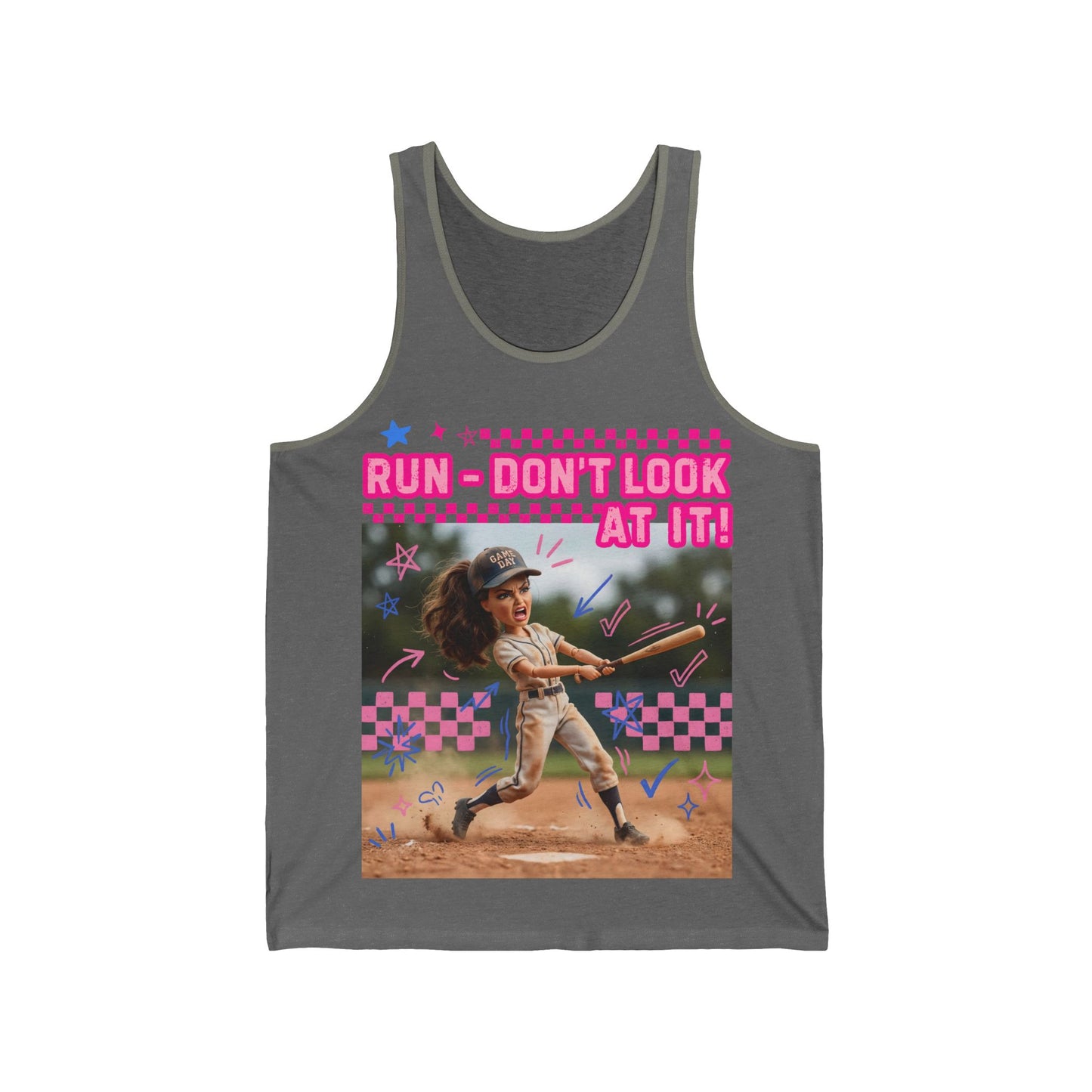Softball Tank Top “Run Don’t Look at It!”