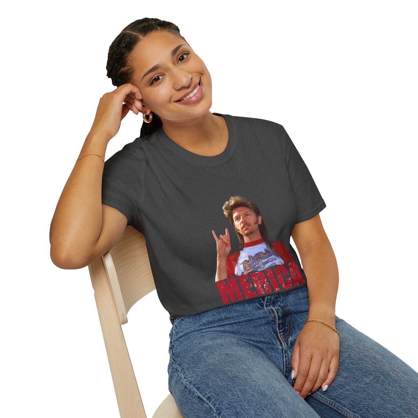Merica Funny Mullet T-Shirt — Retro Patriotic Graphic Tee