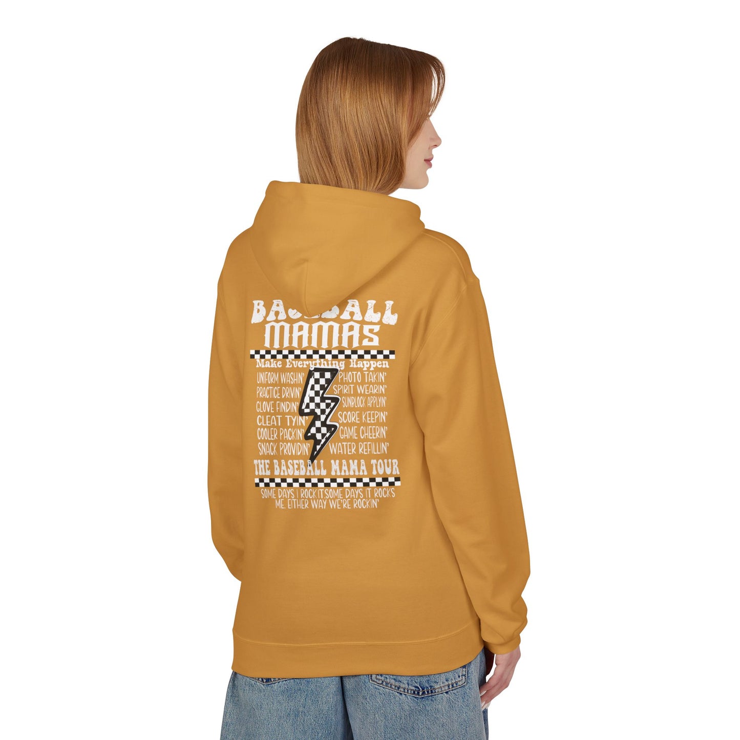 Baseball Mamas Hoodie — Vintage Tour Tee Style Hooded Sweatshirt