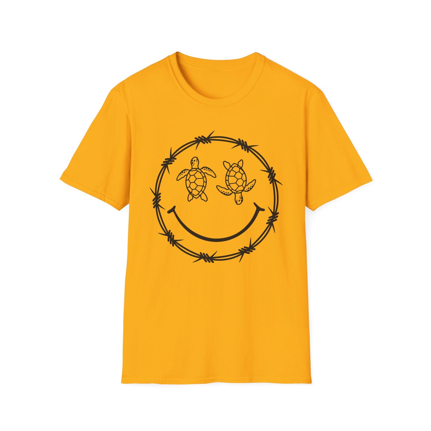 Sea Turtle Smile Graphic Tee (Barbed Wire Circle)