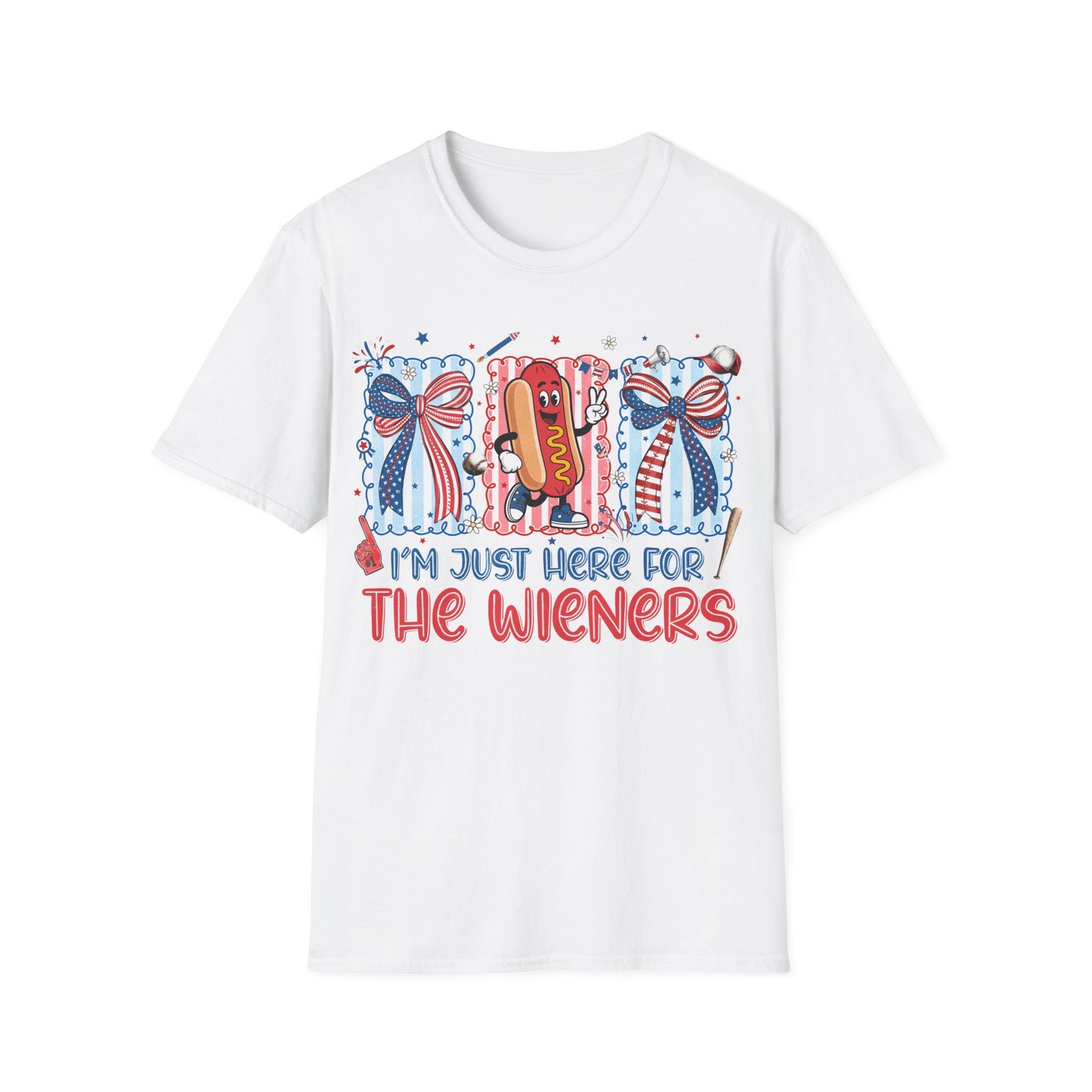 Patriotic 'I'm Just Here for the Wieners' T-Shirt