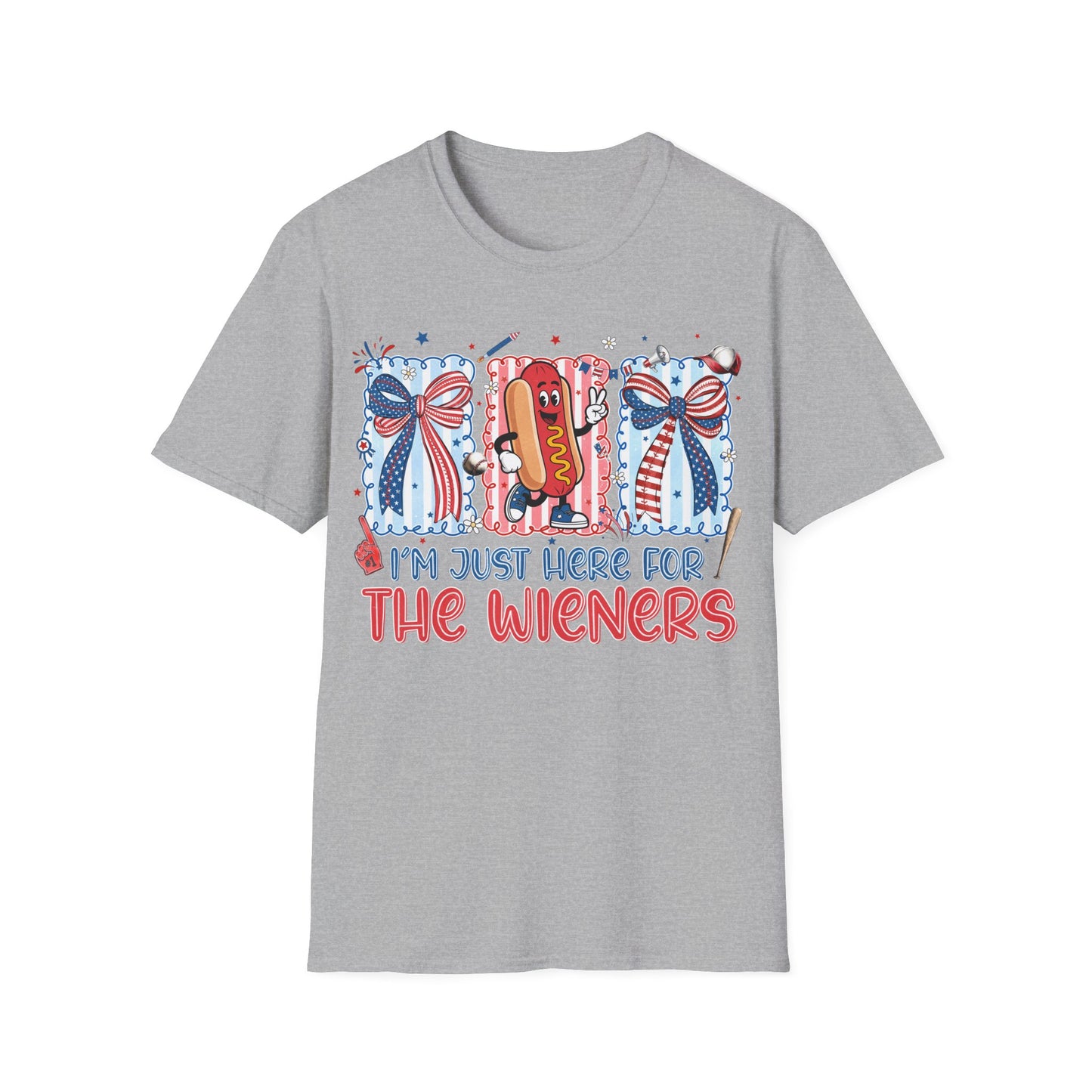 Patriotic 'I'm Just Here for the Wieners' T-Shirt