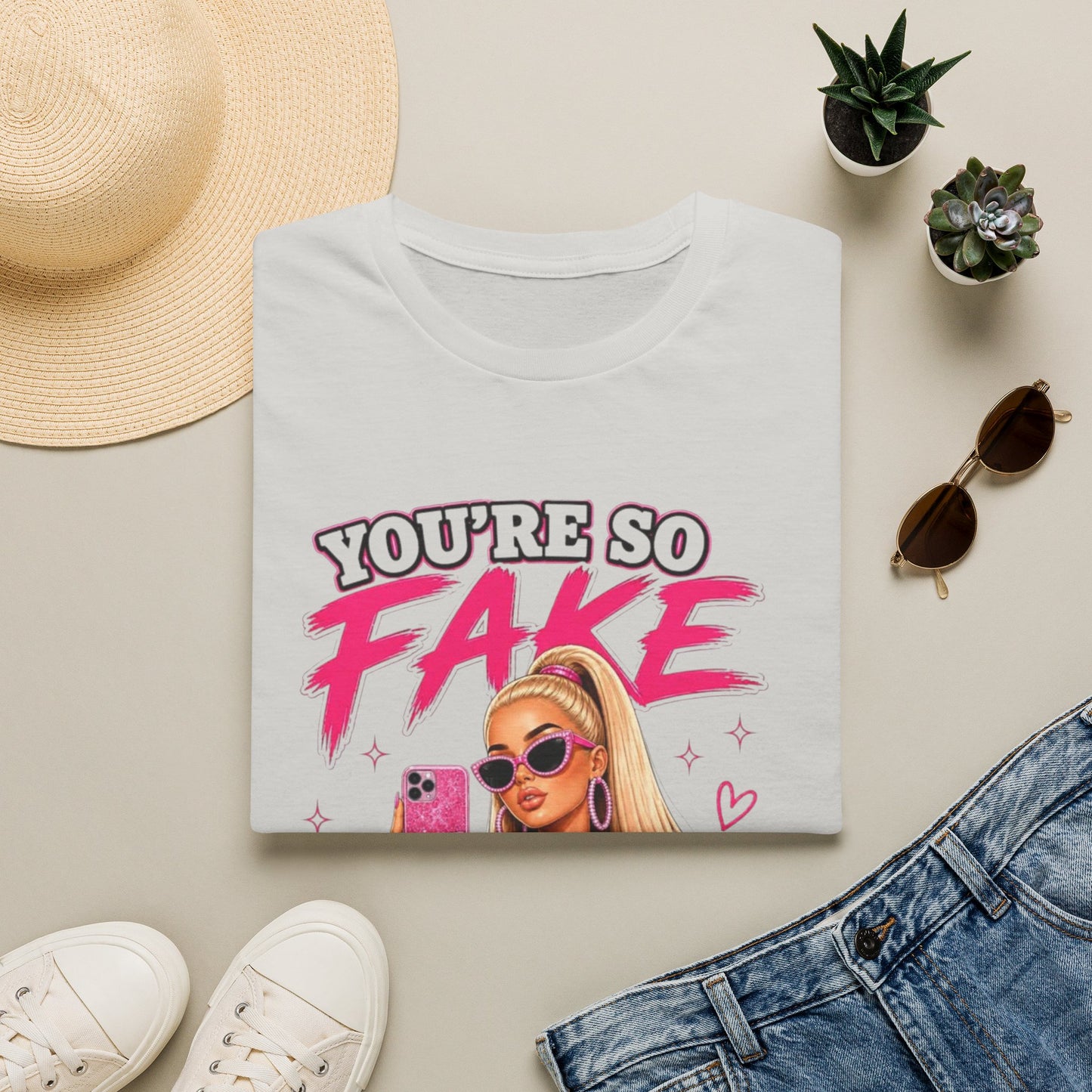 "You're So Fake" Barbie Selfie Graphic Tee