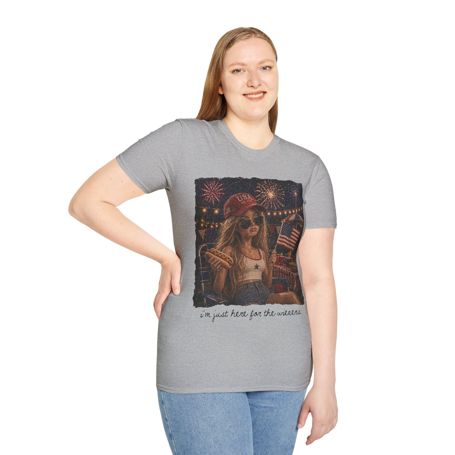I'm only here for the Wieners Graphic T-Shirt- black
