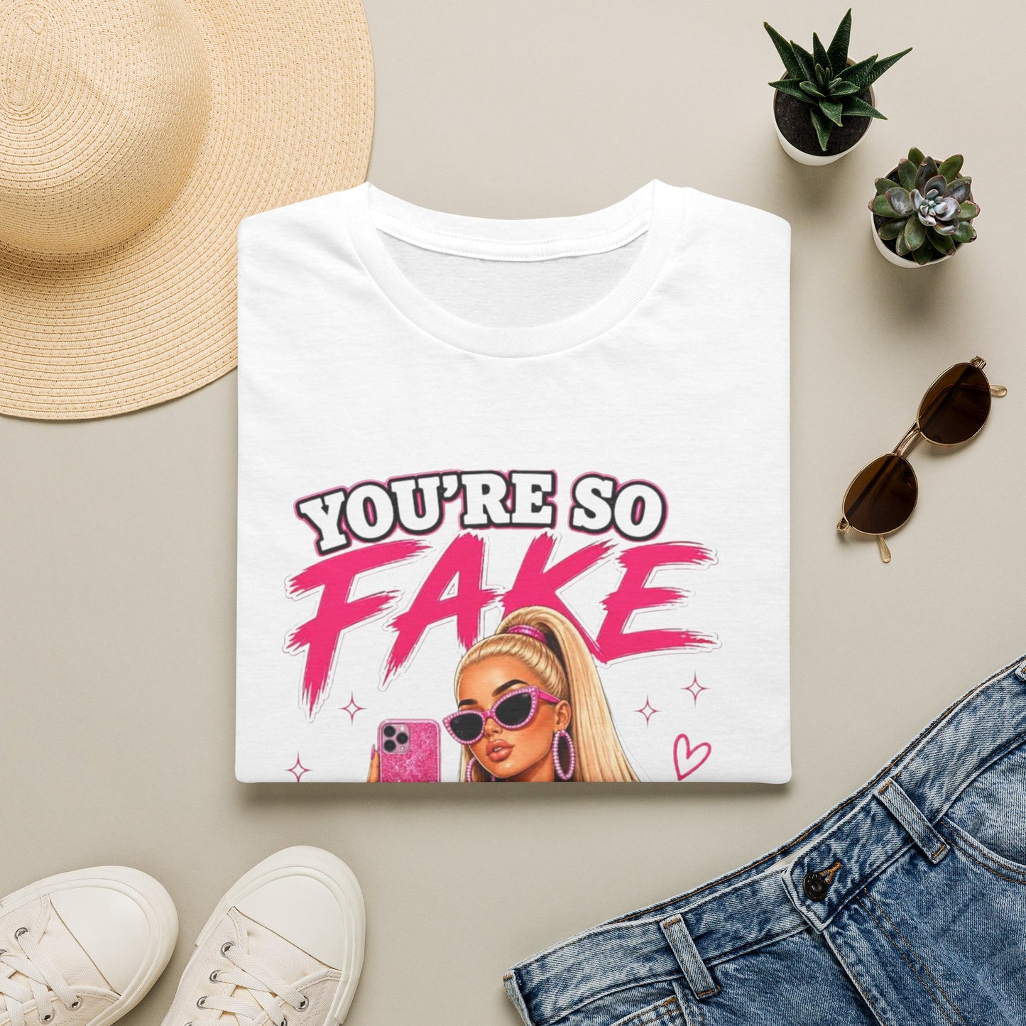 "You're So Fake" Barbie Selfie Graphic Tee