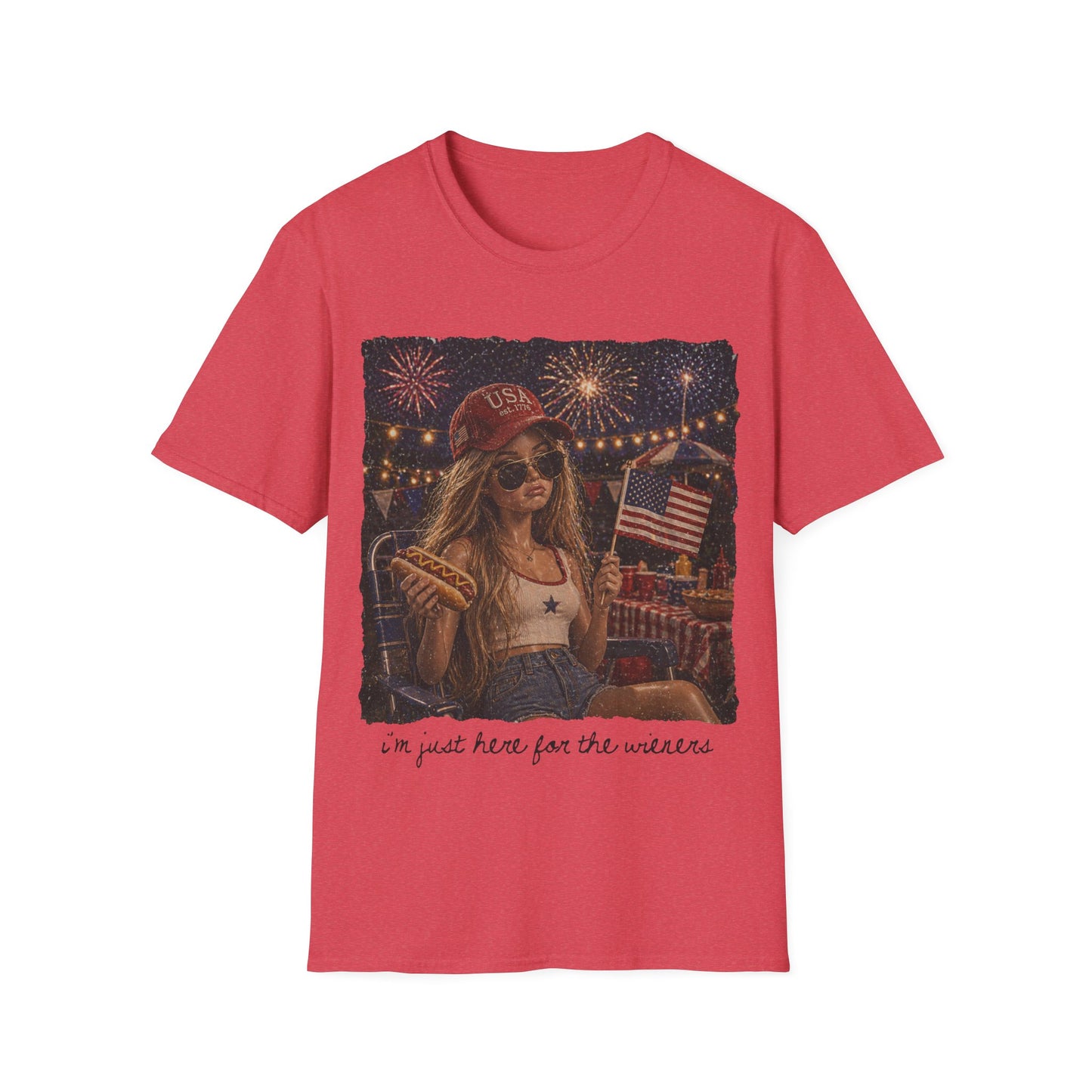 I'm only here for the Wieners Graphic T-Shirt- black