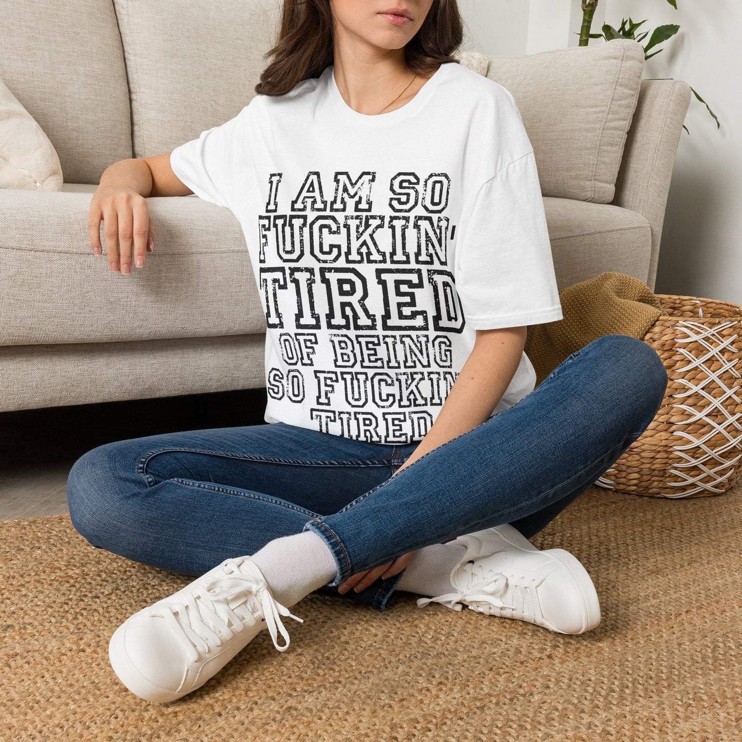 I Am So Fucking Tired Tee — Bold Graphic Statement Shirt