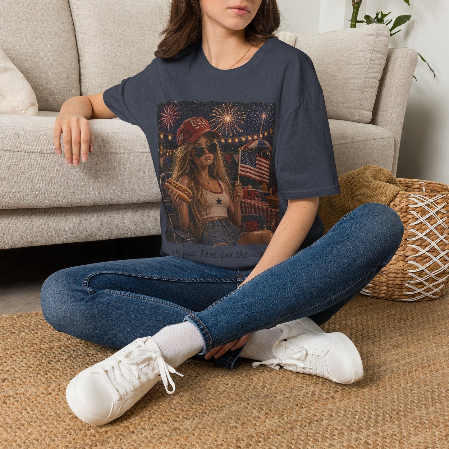 I'm only here for the Wieners Graphic T-Shirt- black