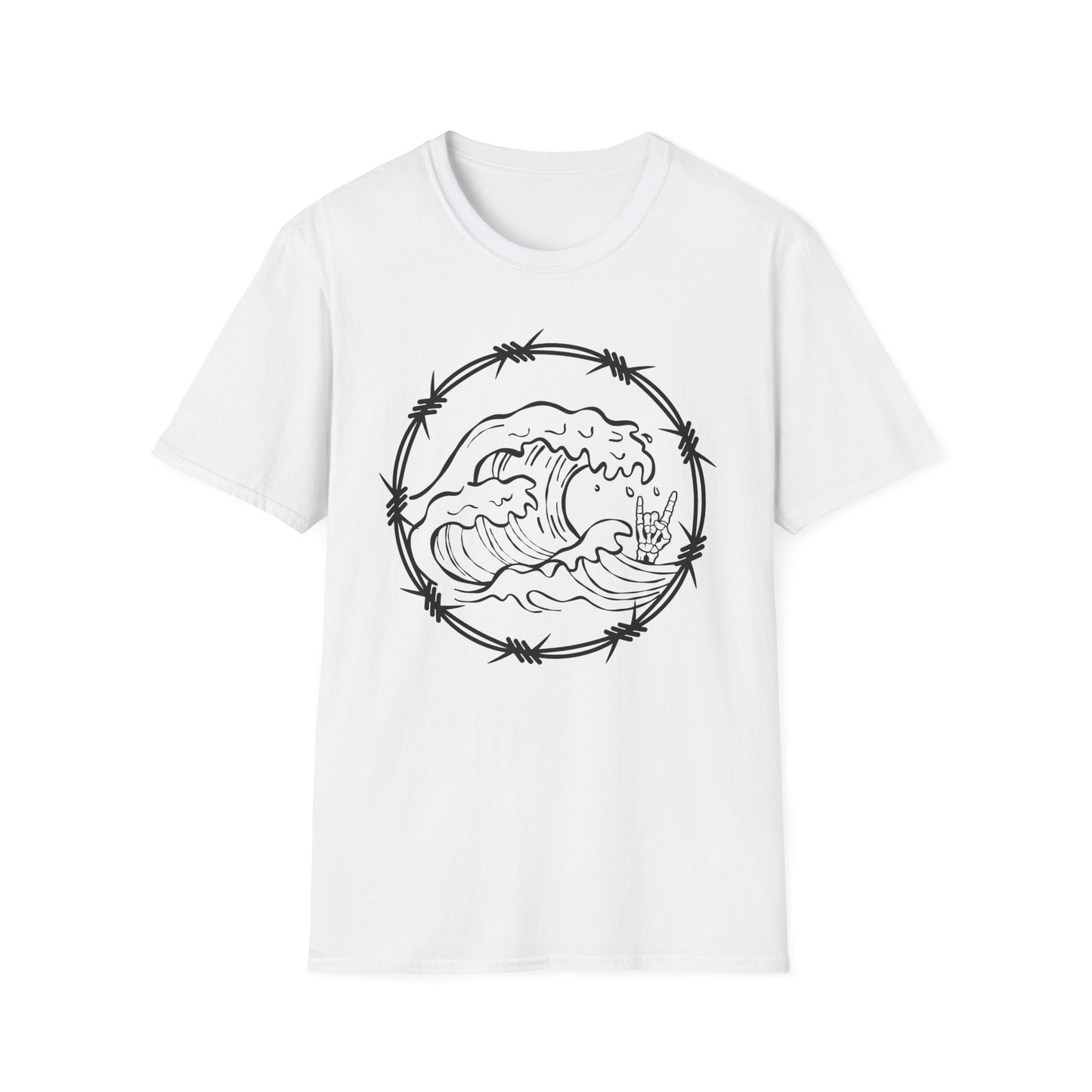Wave & Barbed Wire Graphic Tee