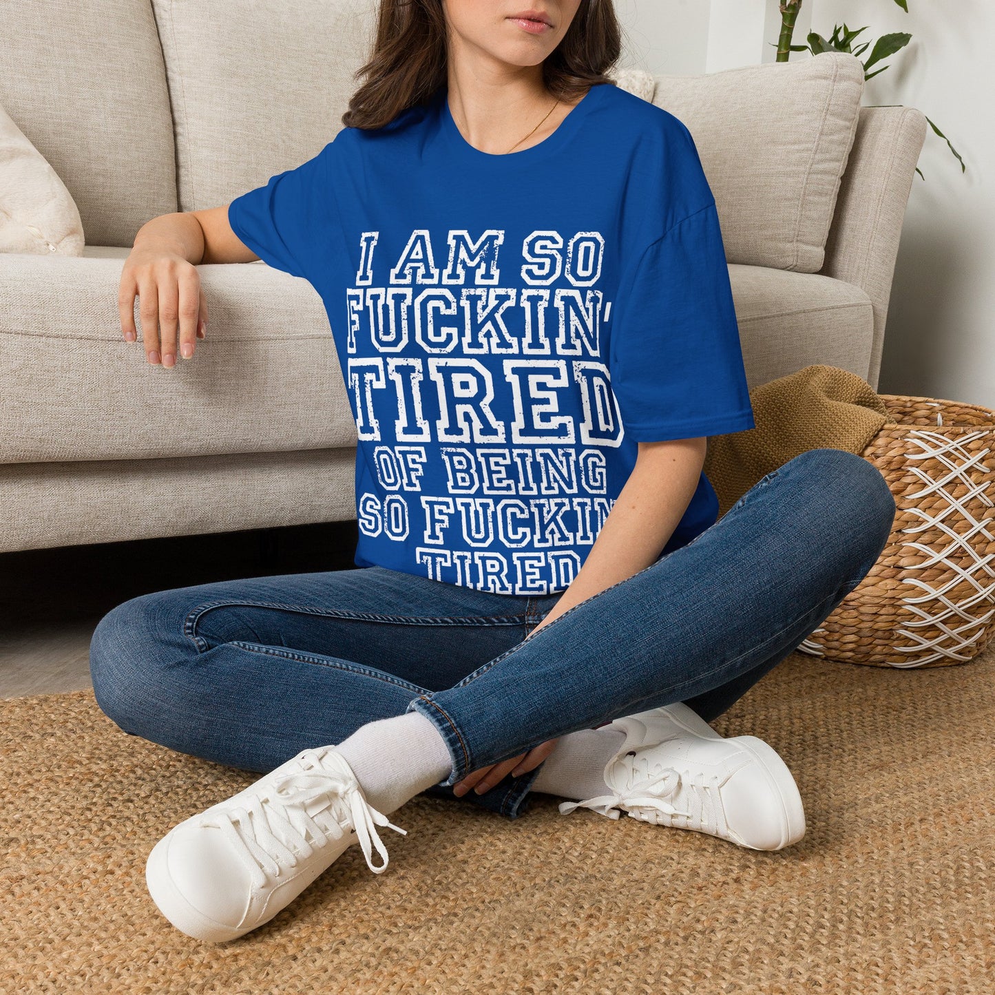 I Am So Fuckin' Tired Graphic T-Shirt — Bold Statement Tee for Sarcastic, Tired Vibes